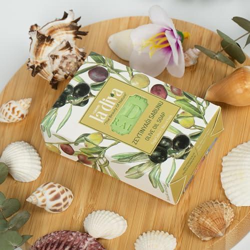La Diva La Diva Organic Soap Collection - Hand Soap - Argan, Coconut Oil, Collagen, Donkey Milk, Lavender, and More - Premium Bar Soaps for Daily Hydration and Skin Nourishment (Olive Oil Soap)