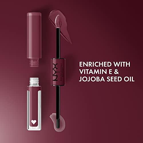 NYX PROFESSIONAL MAKEUP NYX PROFESSIONAL MAKEUP Shine Loud, Long-Lasting Liquid Lipstick with Clear Lip Gloss - Never Basic (Warm Burgundy)