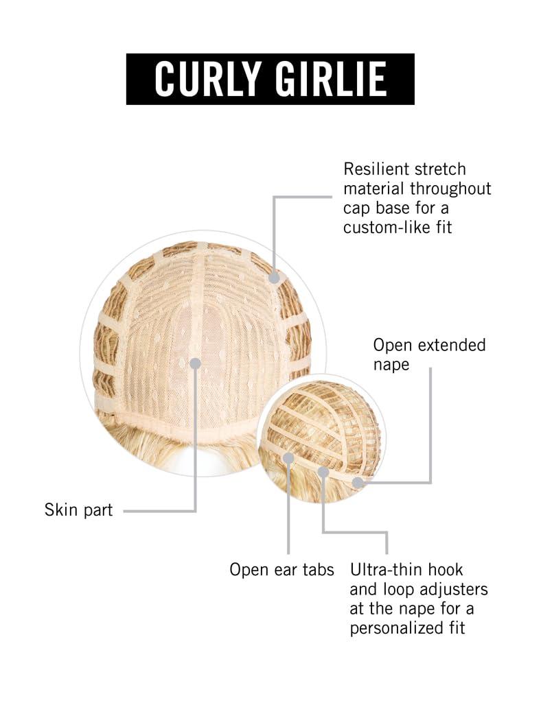 Hairuwear Hairuwear Hairdo Curly Girly Long Layered Wig With Natural Curls, Average Cap, R3025S+ Glazed Cinnamon