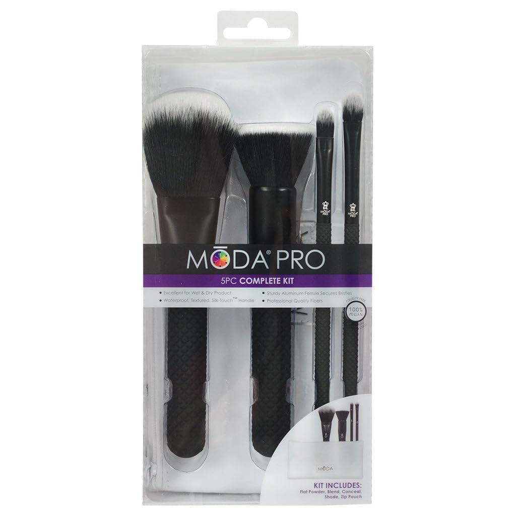MODA Royal Brush Moda Pro 5 Piece Set Cosmetic Complete Face Make Up Brush Kit, 0.38 Count