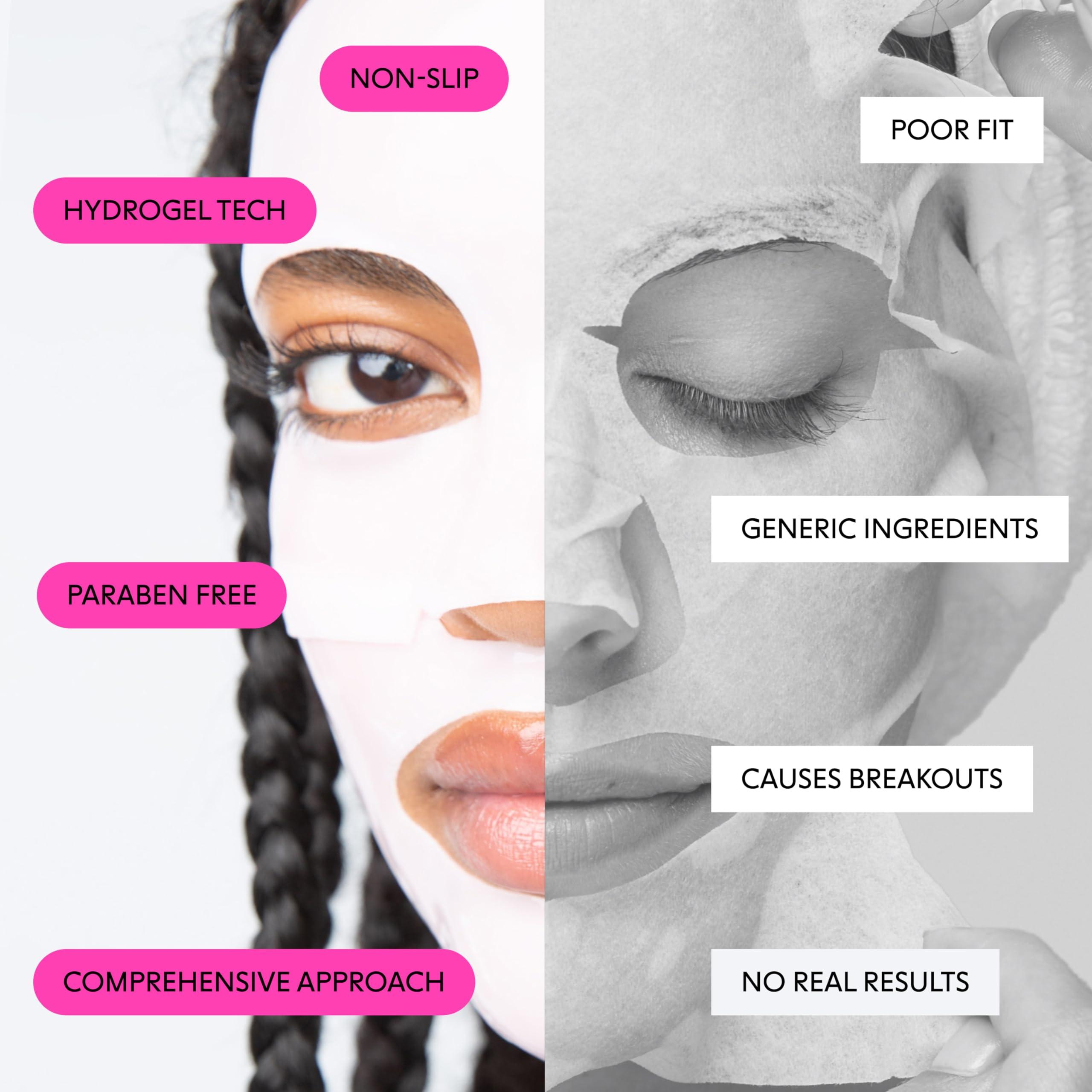 LOOPS LOOPS DOUBLE TAKE - Glow Hydrogel Face Mask - Calms and Soothes Skins Surface - Helps Refine Pores and Brighten for a Flawless Face - Leaves You Glowing and Luminous - For All Skin Types - 1 Pc