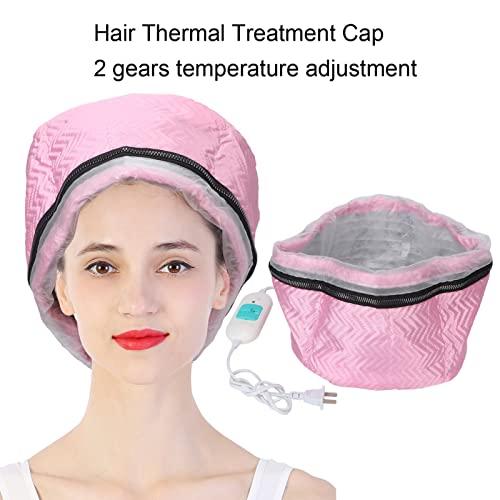 LIZEALUCKY Hair Thermal Treatment Cap, Electric Heating Cap Temperature Adjustable Deep Conditioning Heat Cap Hair Heat Treatment Cap Nursing Cap Hair Heat Treatment Cap for Hair Care,US Plug