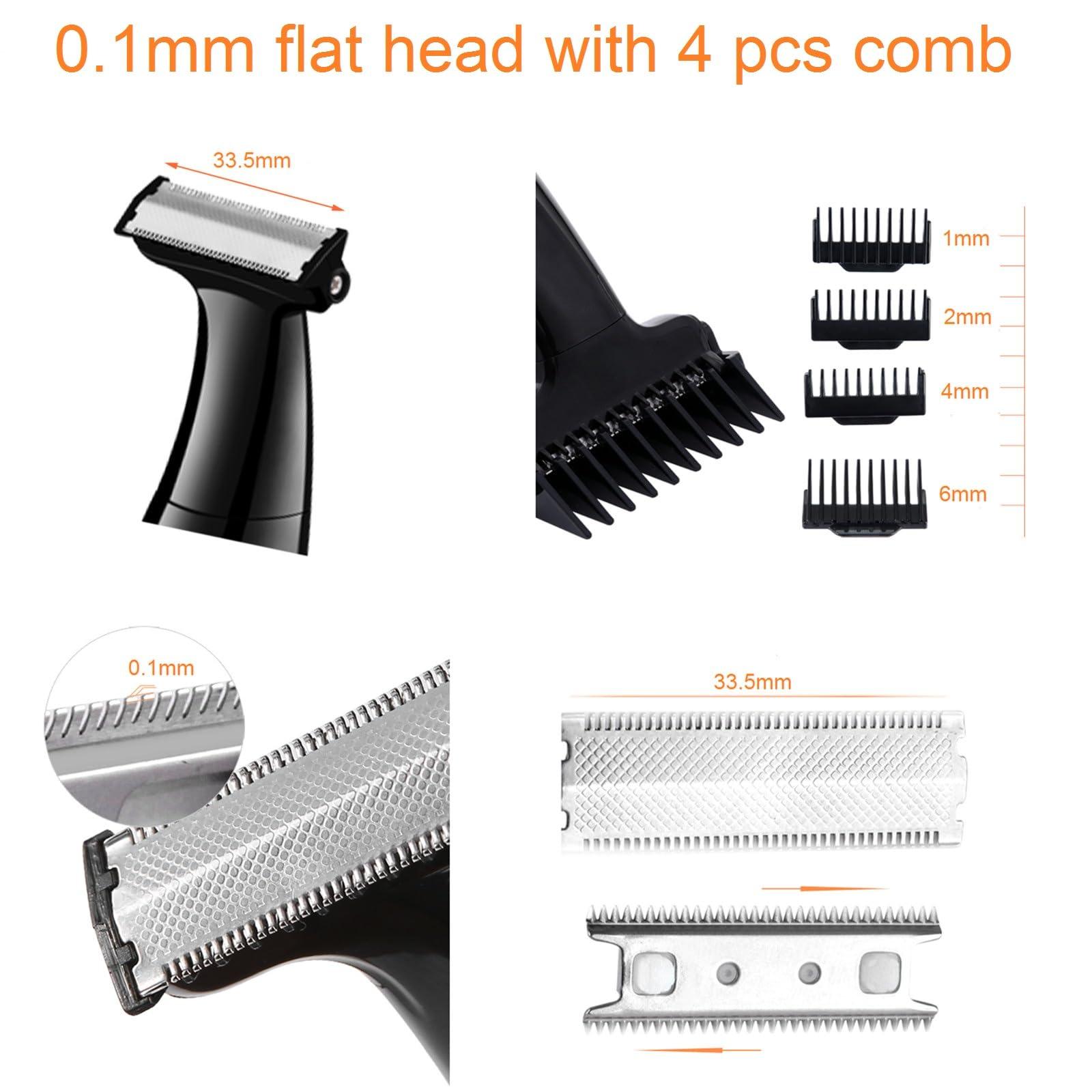 VSTSERIES VSTSERIES Men Pubic Hair Trimmer,Male Intimate Part Clipper,Wet Dry Groin Razor,Electric Body Hair Removal,Face Beard and Mustache Style Shaver,Portable Bald Detail Head Shaver,Man Grooming Kit