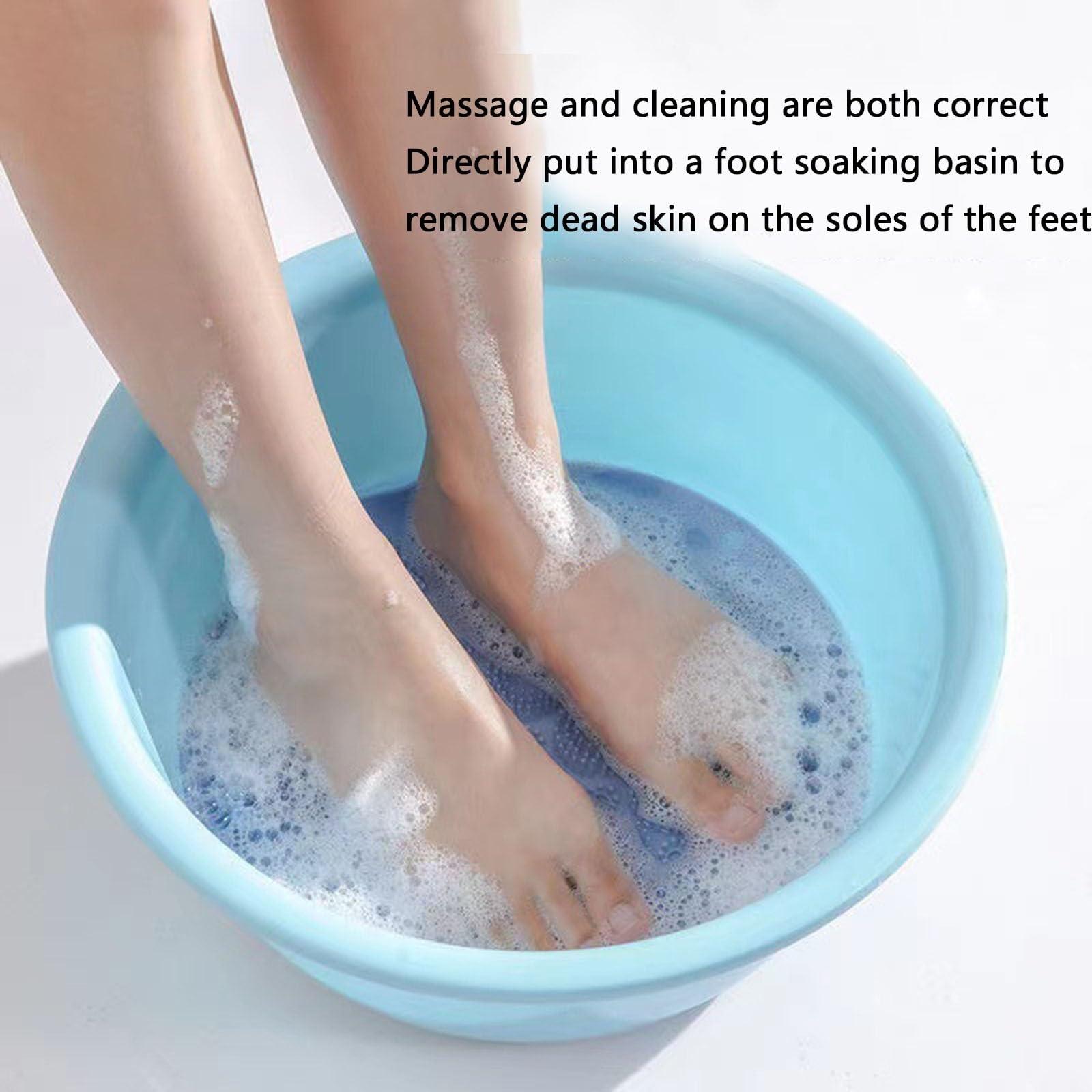 Generic Shower Foot & Back Scrubber, Massage Pad, 2024 New Wall Mounted Back Scrubber, Silicone Bath Massage Cushion Brush with Suction Cups, Bathroom Wash Foot Mat Exfoliating Dead Skin Foot Brush (Red)