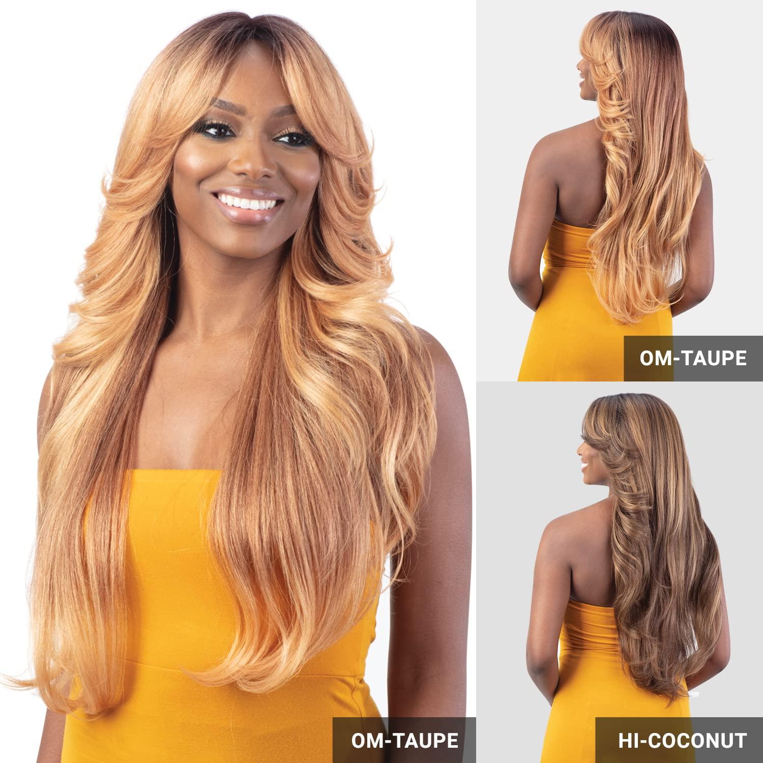 FREE TRESS FreeTress Equal Curtain Bangs HD Lace Front Wig Bombshell (OM-MISTY)