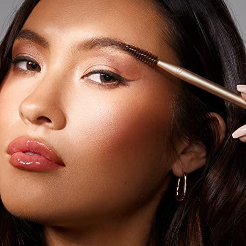 EcoTools EcoTools Precious Metals Brightening Eye Kit, Precision Makeup Brushes For Eyeshadow, Brows, & Liner, Eco-friendly Makeup Brush Set, Sustainable Recycled Aluminum, Cruelty-Free, Chrome, 5 Piece Set