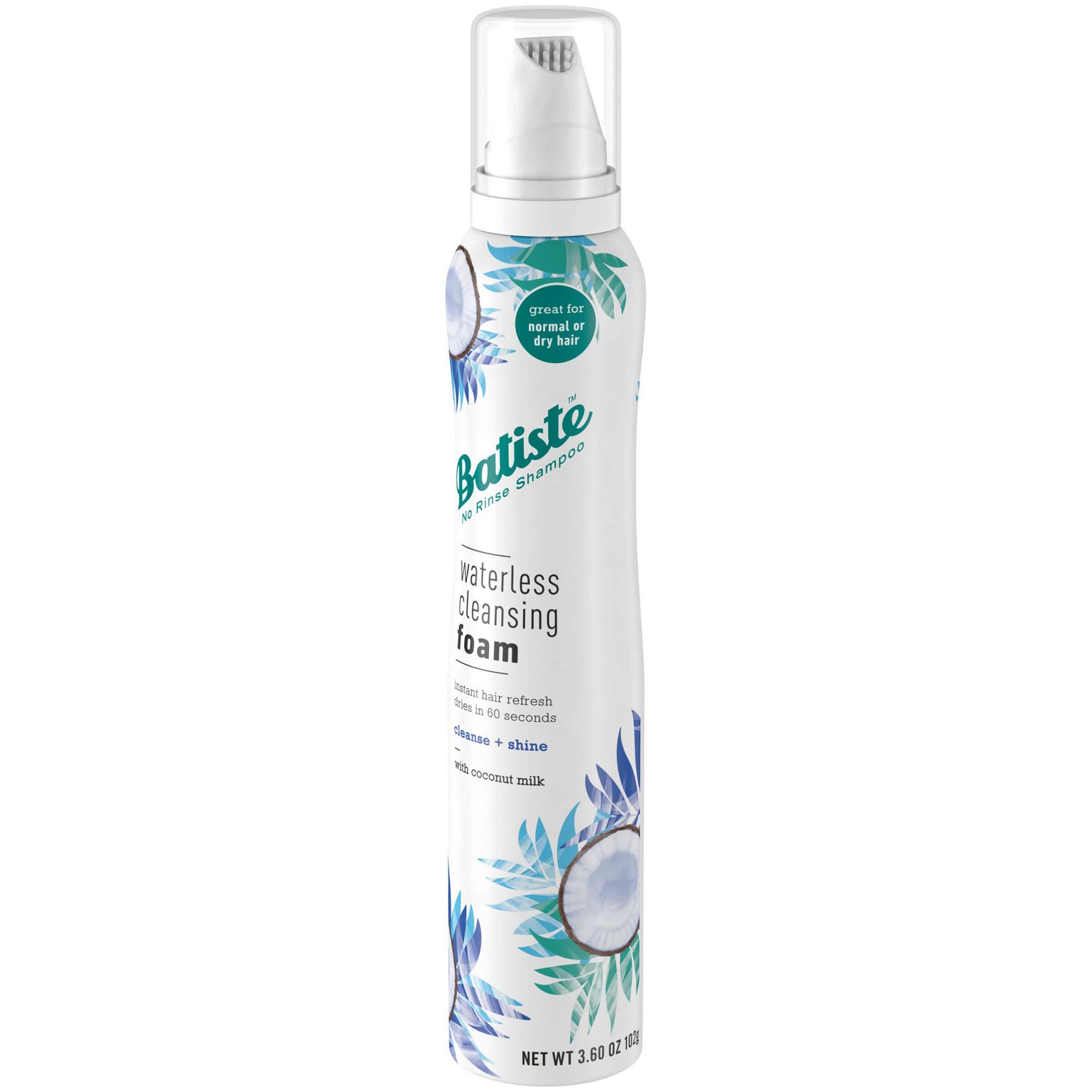 Batiste Batiste Waterless Cleansing Foam Cleanse + Shine with Coconut Milk, 3.6 OZ