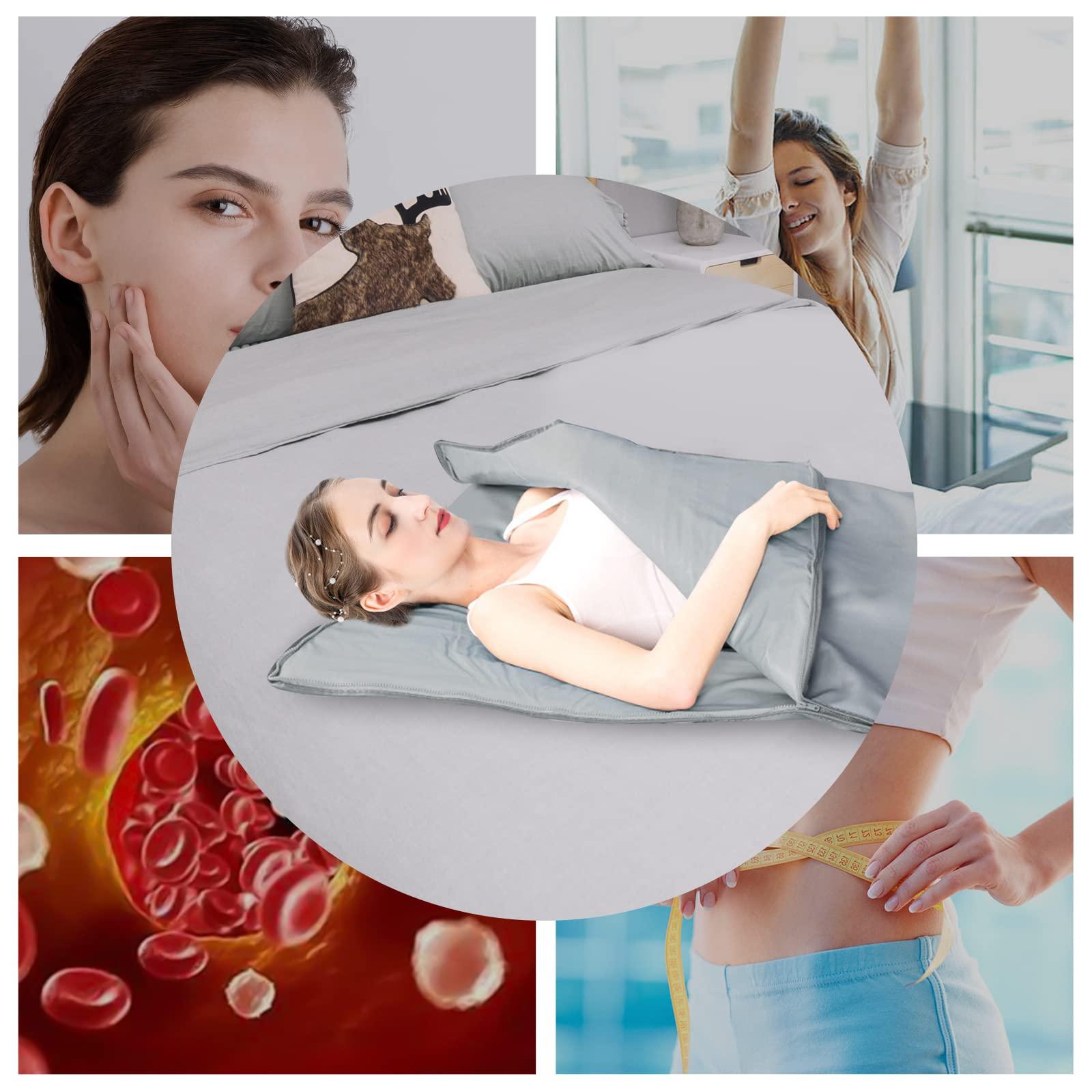 WBGANG Far Infrared Sauna Blanket,Portable Body Shape Detox Slimming Machine With Remote Control ture Control By Zone,360-Degree Heat Circulation,For Beauty Salons,Spas,Homes,EtcAnd Timer Function,Tempera