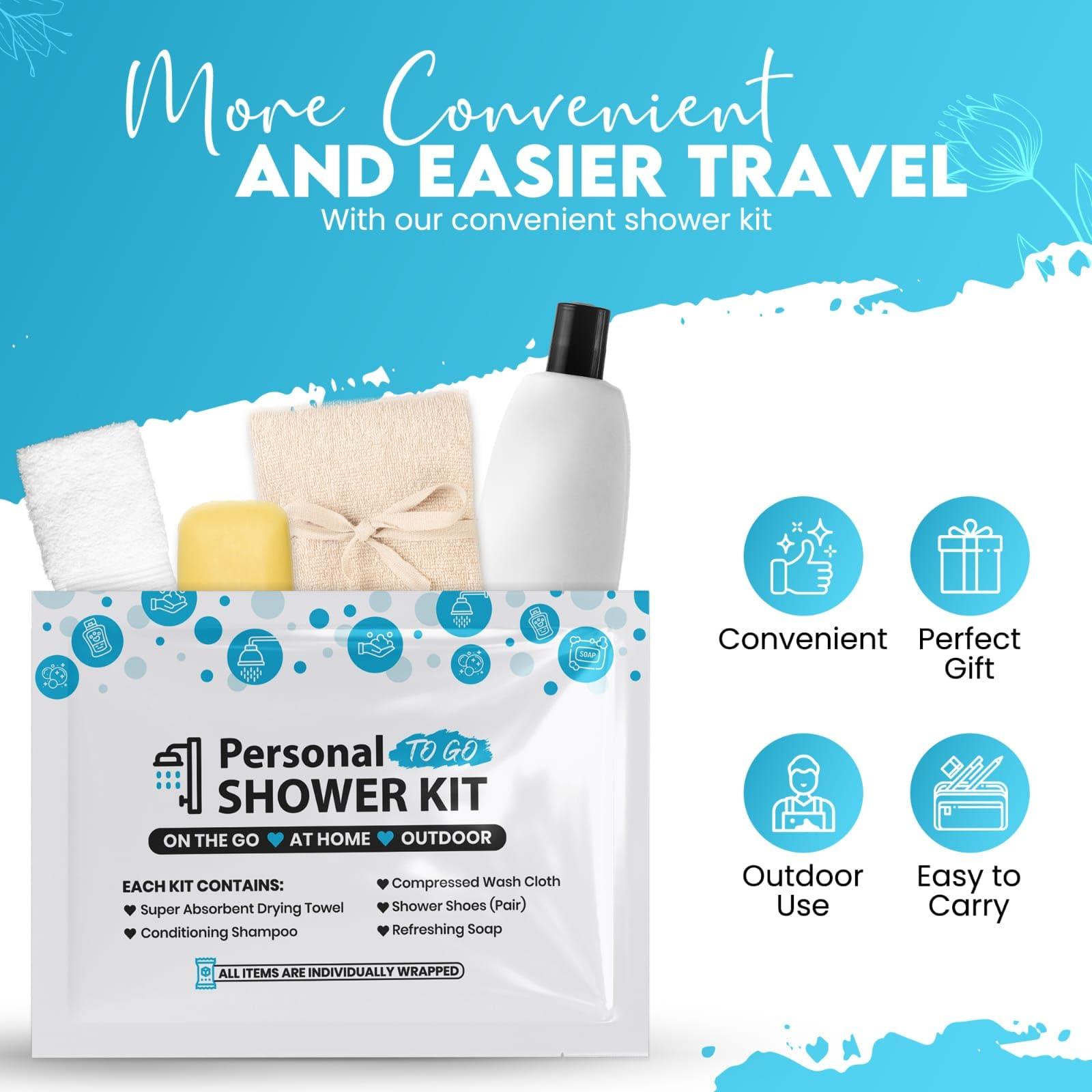 pH Advantage pH Advantage Compact Personal Shower Kit To-Go Your Hygiene Companion for Travel, Gym, and Outdoor Adventures (5), Blue
