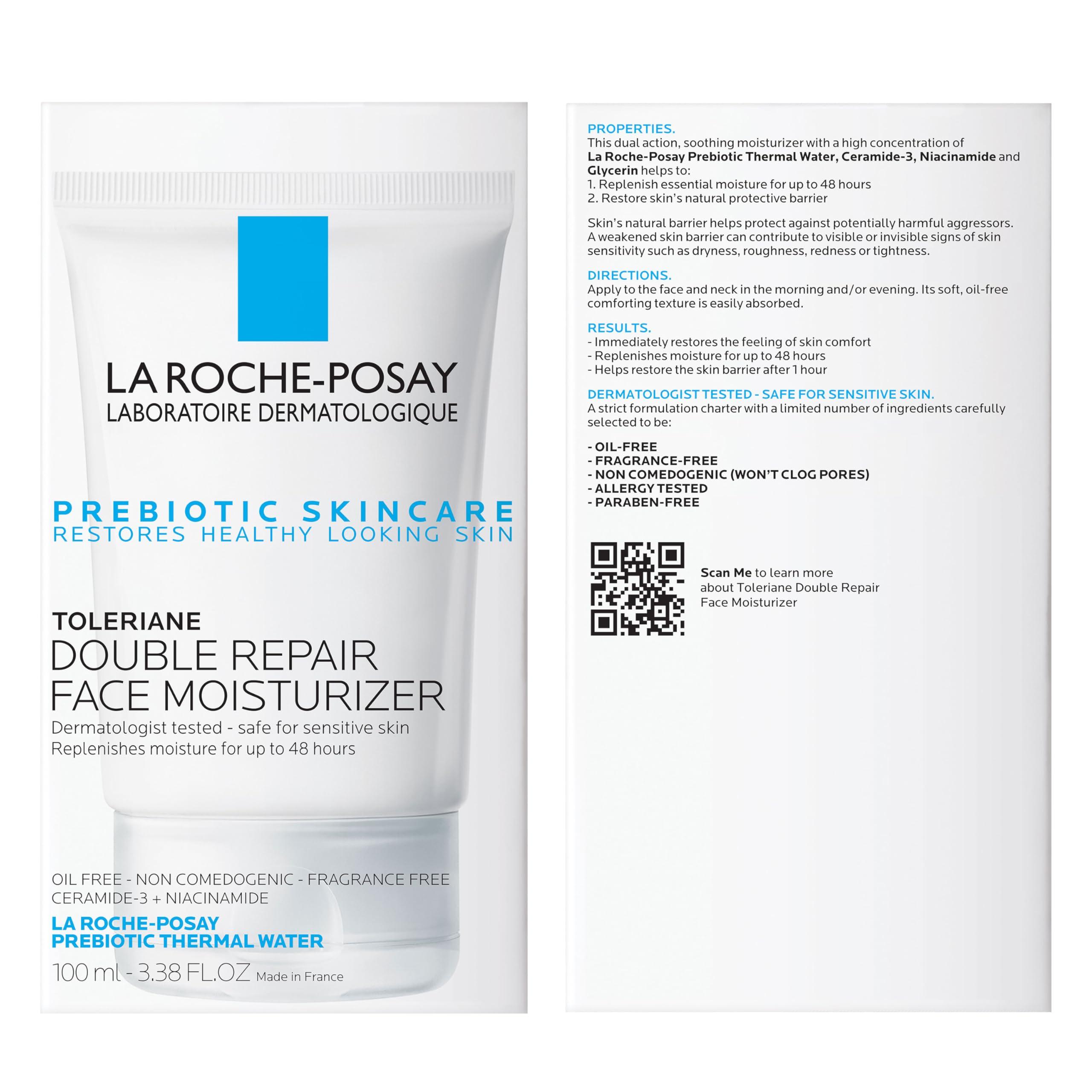 La Roche-Posay La Roche-Posay Toleriane Double Repair Face Moisturizer, Daily Moisturizer Face Cream with Ceramide and Niacinamide for All Skin Types, Oil Free, Fragrance Free