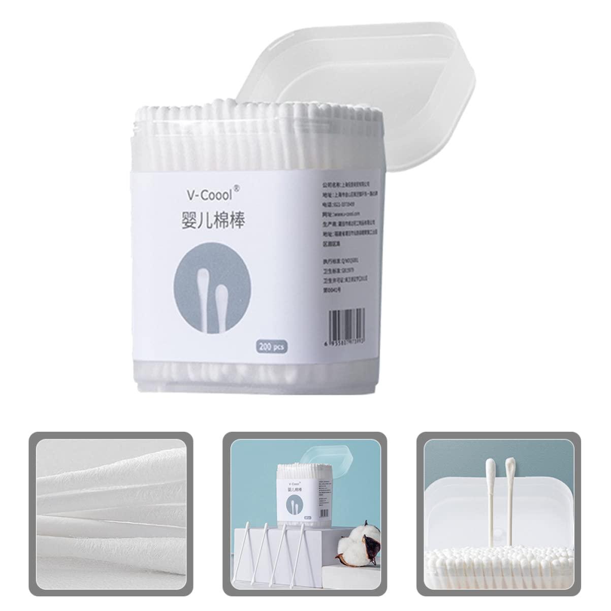 Toddmomy 800 Pcs Cotton Swab Ear Cleaning Swab Cotton Stick Swab Baby Ear Wax Cleaner Baby Ear Cotton Stick Cosmetic Swabs