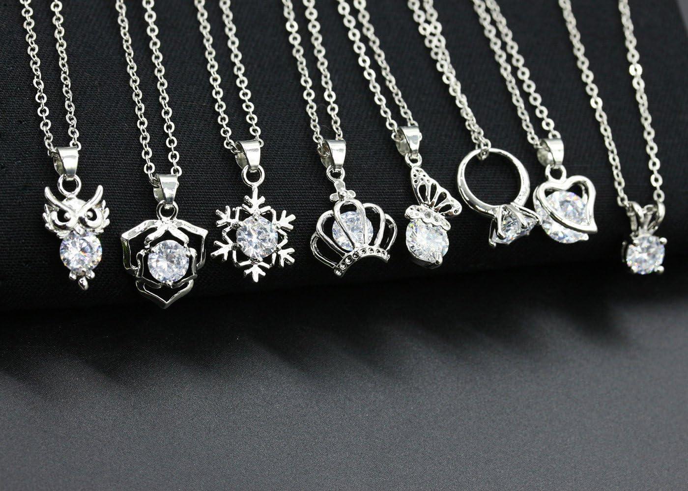 Angelastore Angelastore New hot love Butterfly Necklace snowflake diamond crown Eagle(Gift bag) (snowflake)