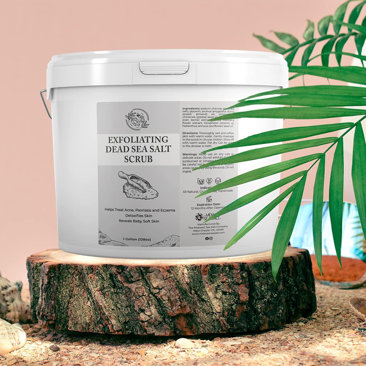 Midwest Sea Salt Company Exfoliating Dead Sea Salt Scrub - 128oz - Rose Absolute