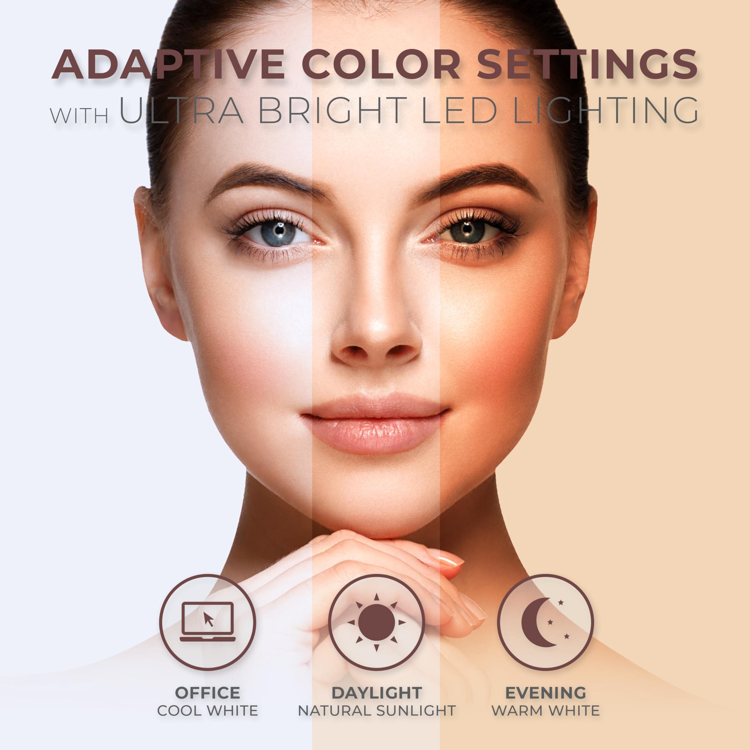 Zadro Zadro 12" Glamour LED Makeup Mirror with Lights and Magnification 5X/1X Touch Control Mirror with Lights for Makeup Desk (X-Large | 5X/1X | 12" W x 16" H | LED, Polished Nickel)