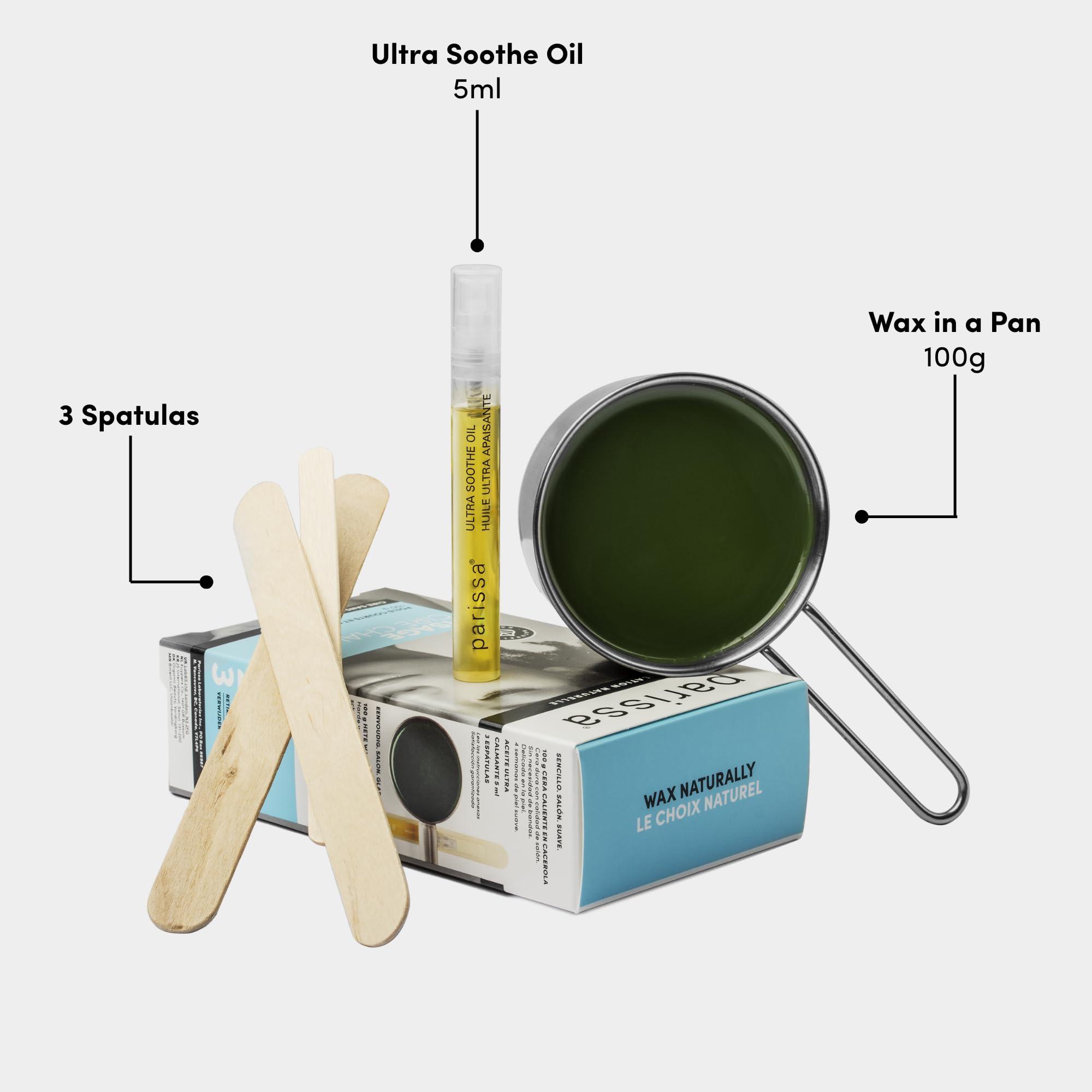 Parissa Parissa No-Strip Face & Lip Hot Wax Kit for Short & Coarse Hair Removal At-Home Waxing Kit on Face, Chin, and Upper Lip, Blue