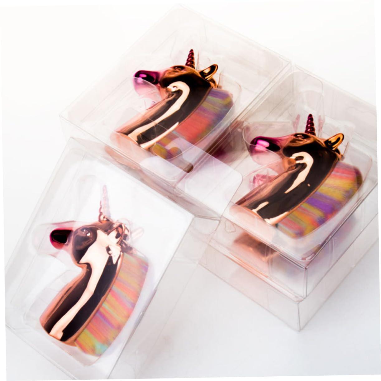 FOMIYES FOMIYES Rainbow Makeup Brushes Set Unicorn up Brush Rose Gold Handle for Cosmetics