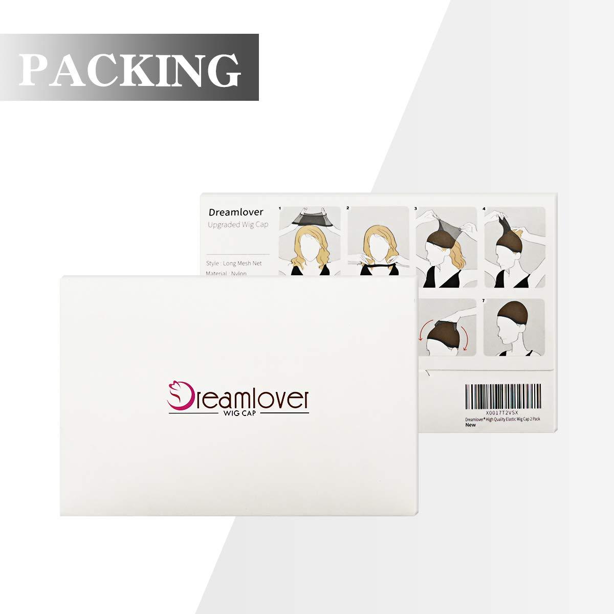 Dreamlover Dreamlover Black Wig Cap for Women Lace Front, Mesh Wig Cap for Long Hair, Wig Net Cap, 2 Pieces