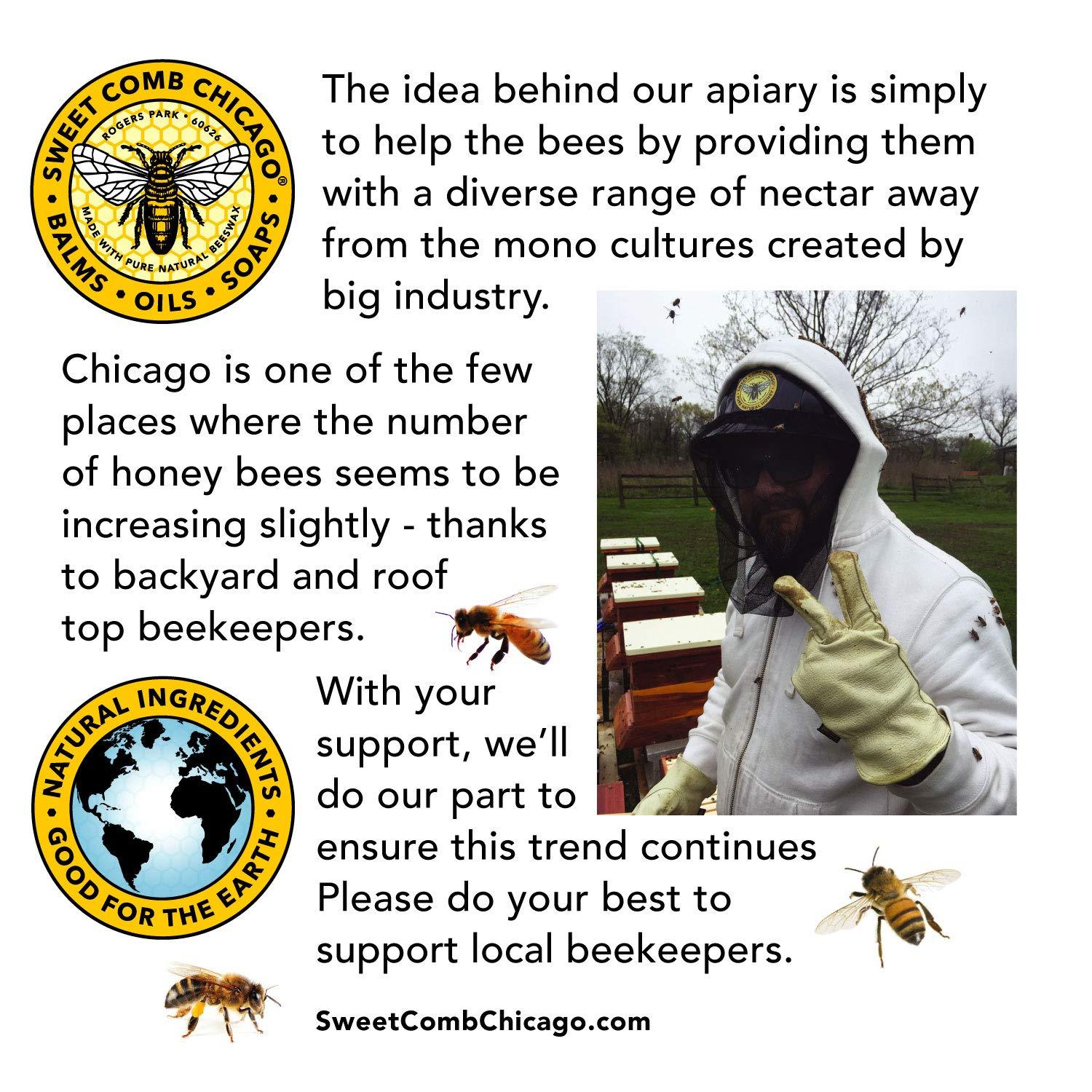Sweet Comb Chicago Sweet Comb Chicago: Beeswax Beard Conditioner, Strong Hold for Your Beard, Strengthens & Softens Beards & Mustaches - Leave in Conditioner Wax for Men