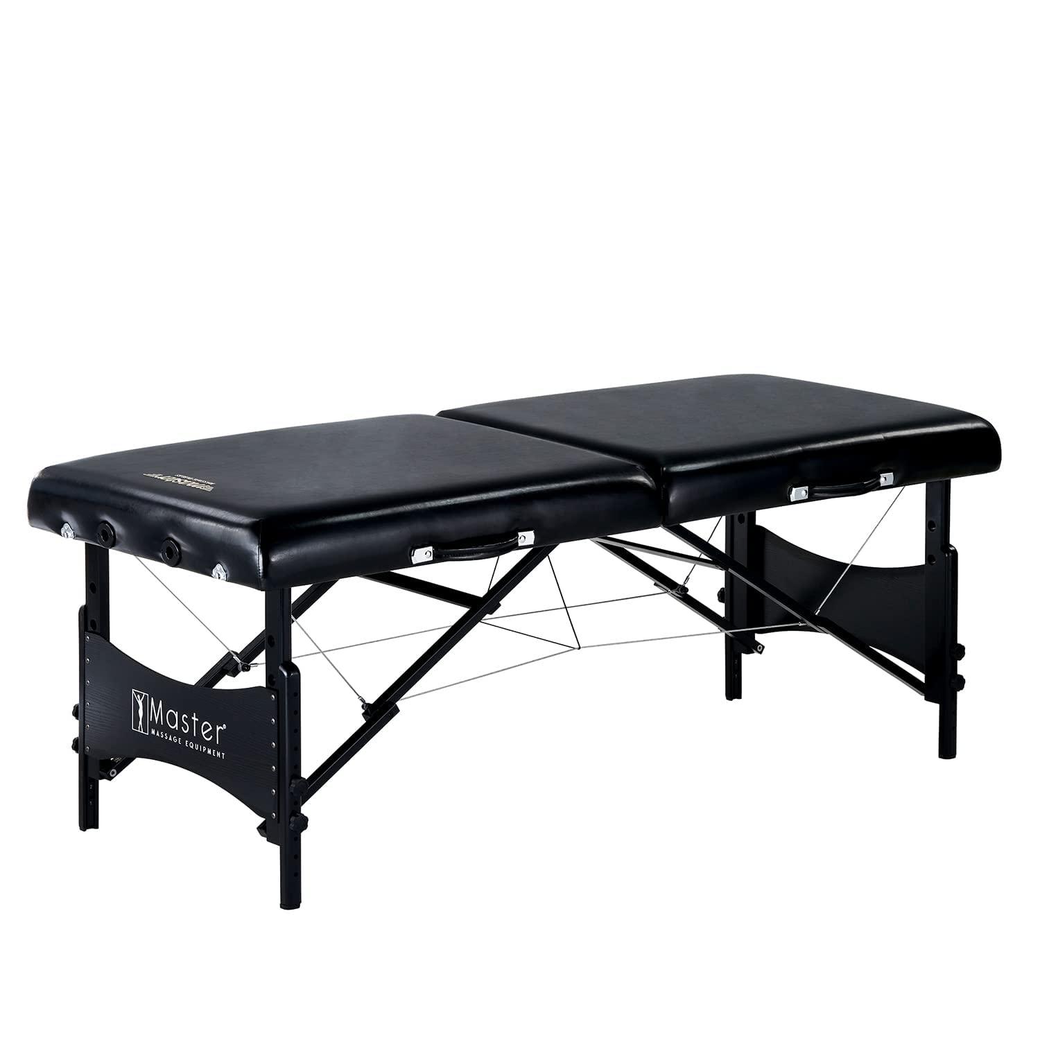 Master Massage Master Massage 30" Galaxy Professional Portable Massage Table Package with Accessories in Black - Memory Foam Cushioning - Tattoo Table- Spa Salon Beauty Facial Bed