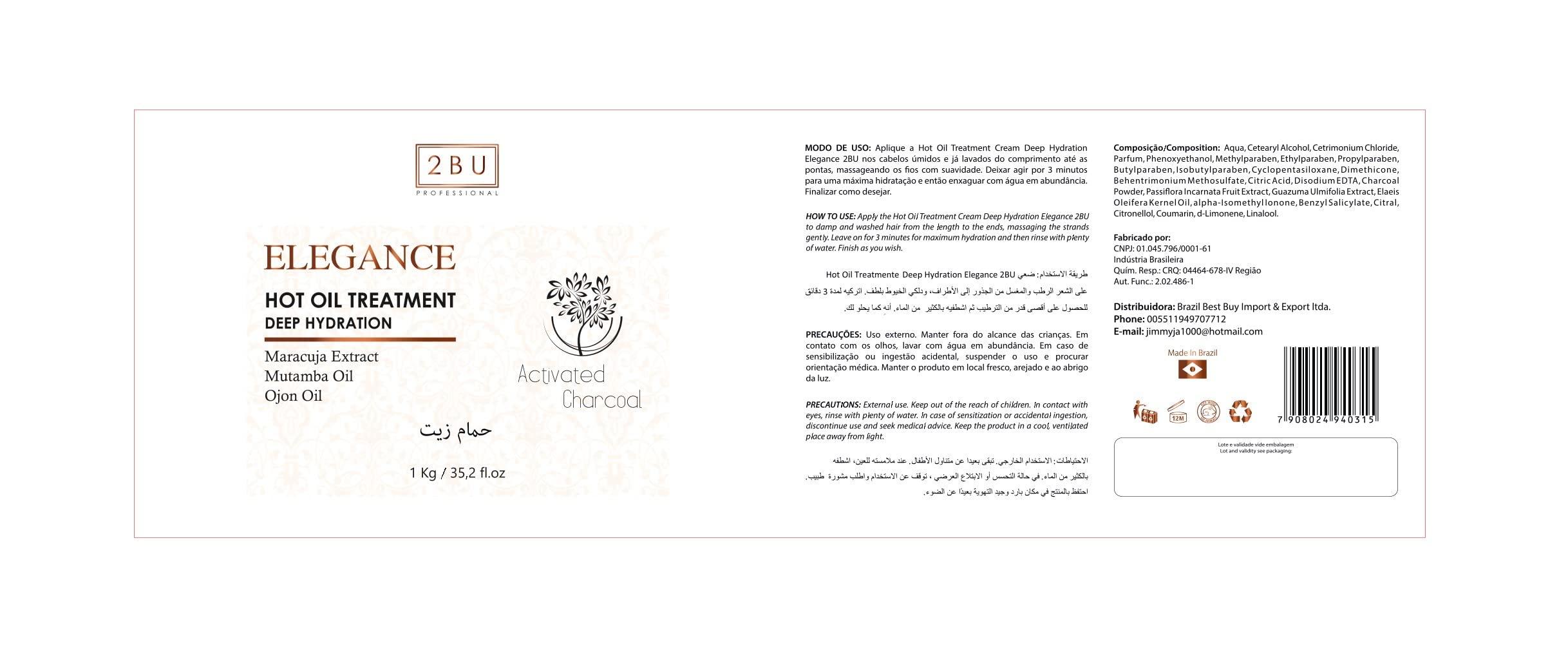 2BU 2BU HOT OIL TREATMENT ELEGANCE 1KG