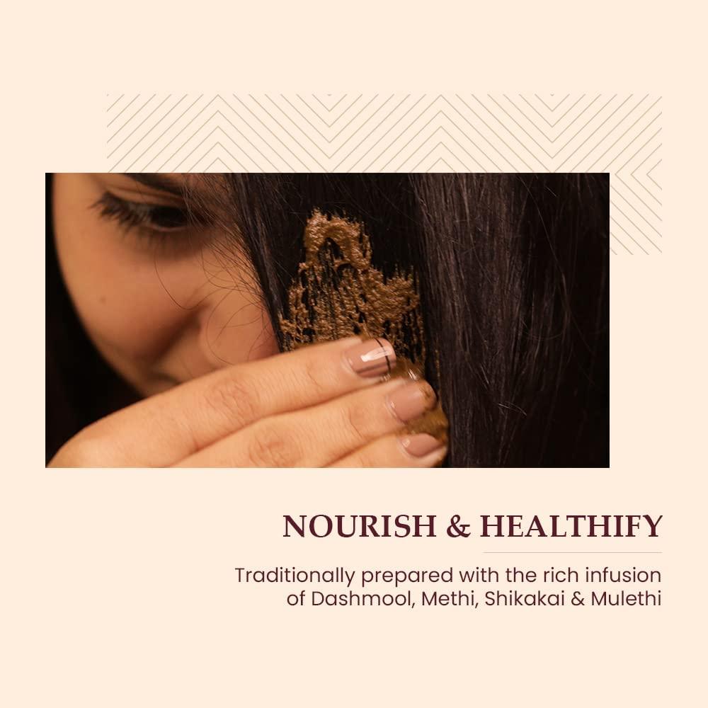 Nutranix Nutranix Dashmool Hair Lep Powder - Pre Shampoo Hair Mask | Made with Dashmool & Curry Leaves | Helps Control