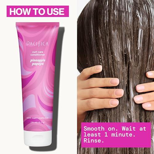 Pacifica Pacifica Curly Hair Conditioner - Pineapple Papaya Curls Hair Care Treatment, Designed to Enhance Natural Curls, Color-Safe, Vegan & Cruelty-Free Dermatologist Tested