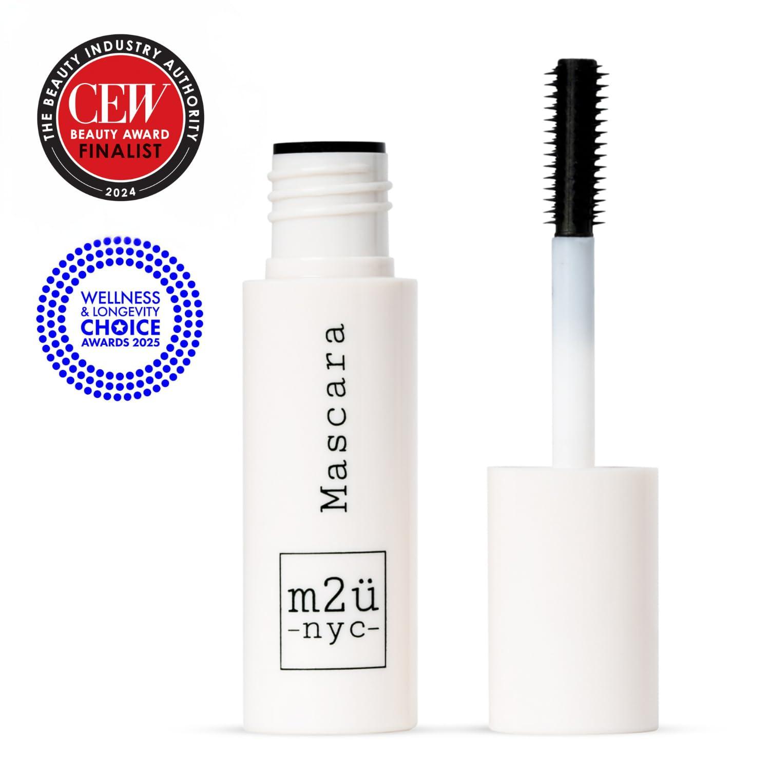 M2U NYC M2U NYC Black Mini Tubing Mascara (0.06 oz.) Made with Tubing Technology for Lash Extension Effect Clump-Free & Smudge-Proof Lengthening Mini Mascara for All Day Wear, Safe for Sensitive Eyes