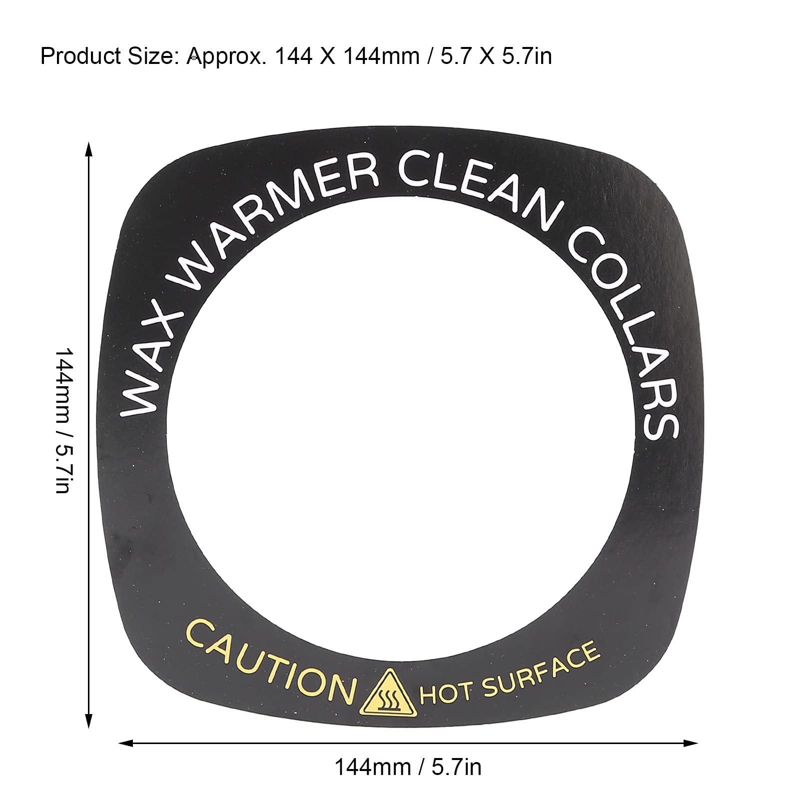 Brrnoo 10pcs Professional Wax Warmer Collar, Wax Heater Protective Ring Accessory for Most Standard Size Wax Heaters (Square)