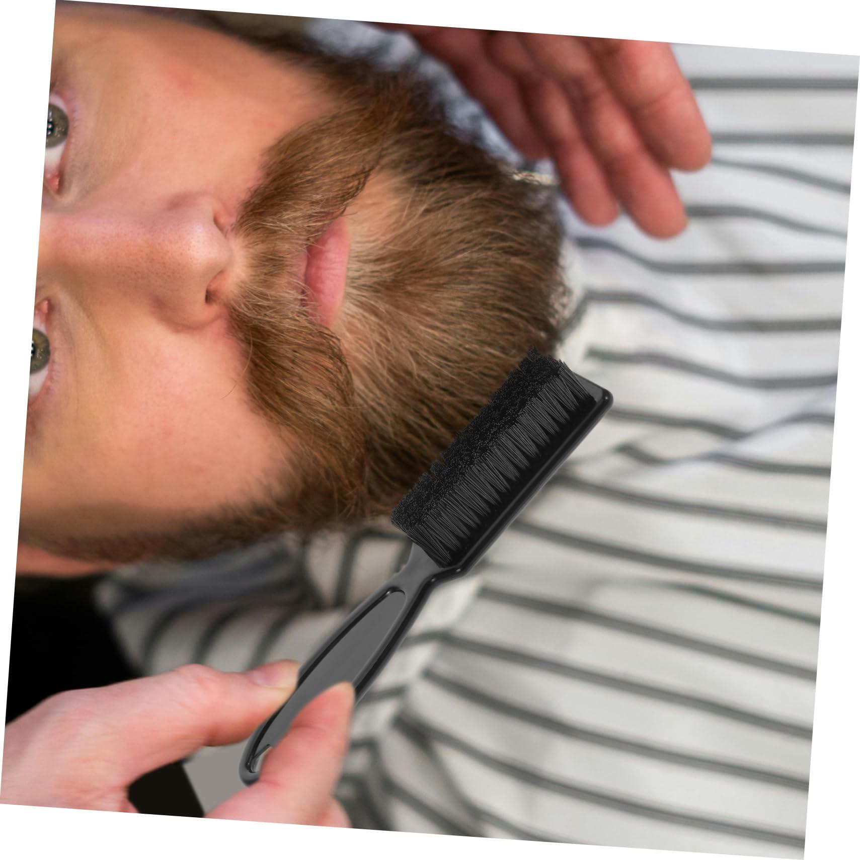 PLAFOPE PLAFOPE 8pcs Barber Fade Brushes Set Mustache & Beard Trimmer Cleaning Brushes with Handle Beard Brush Boar Bristle for Men for Barbers and Home Grooming