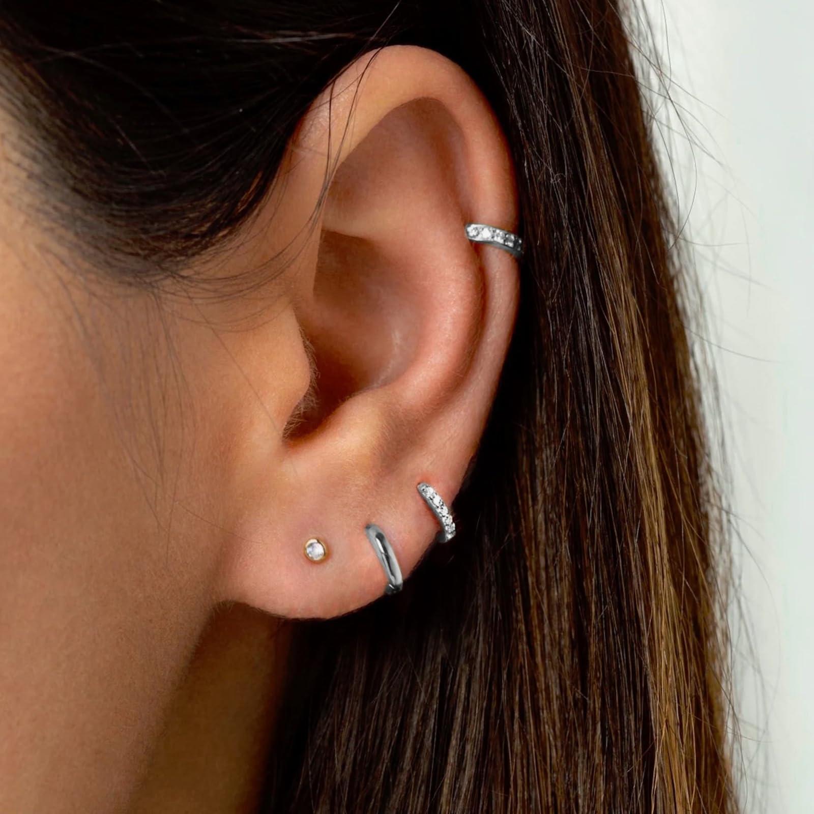 SugarTang SugarTang Ear Piercing Gun Kit | Disposable Ear Piercing Kit Made in 316L Surgical Stainless Steel with Cubic Zirconia | At Home Self Ear Piercer Kit with Earrings Stud