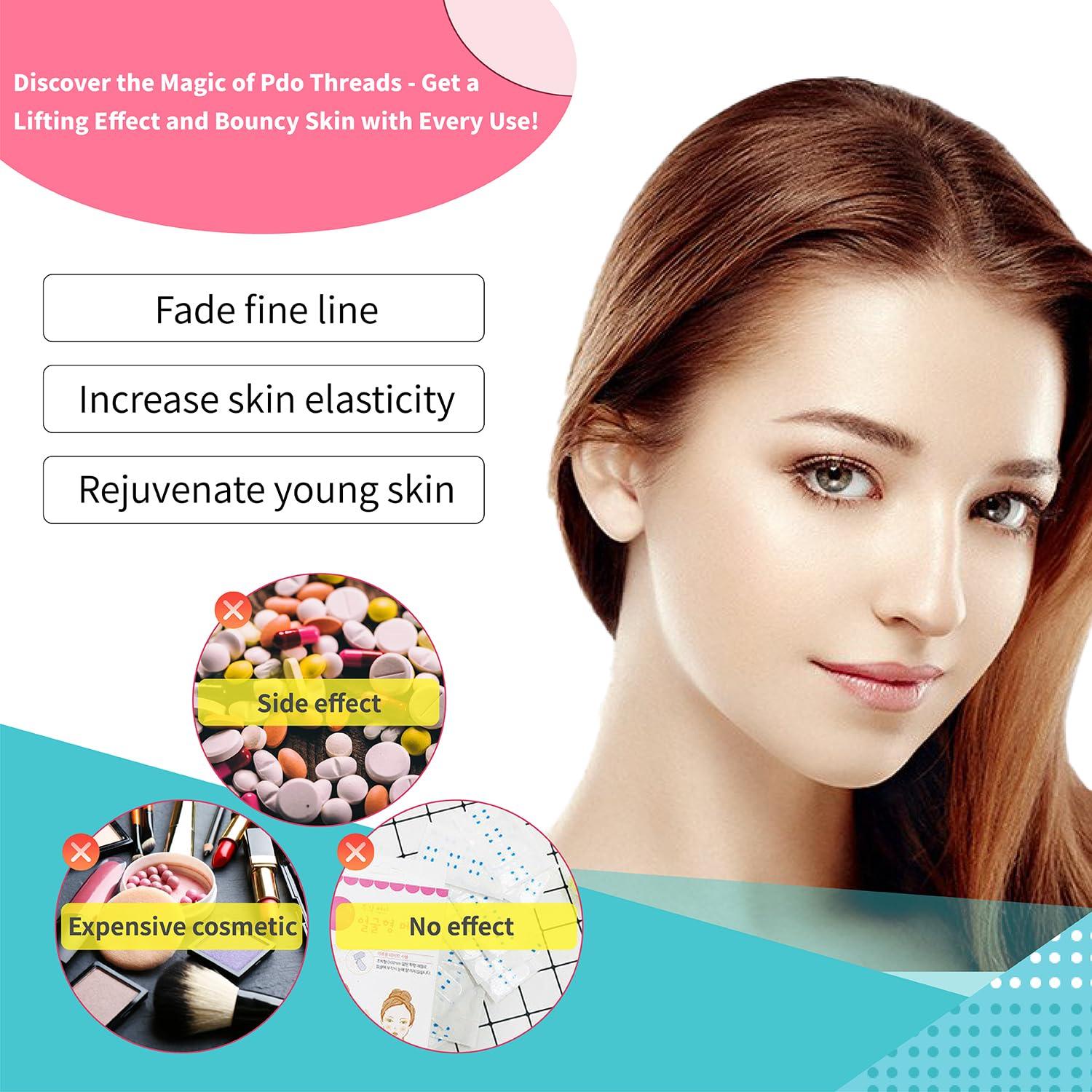 elves elves Pdo Threads for Face Lift (4D Cog Threads 21G 100MM)/ Barbed Pdo COG Threads 360R Bidirection/L-Blunt Type (20pcs)