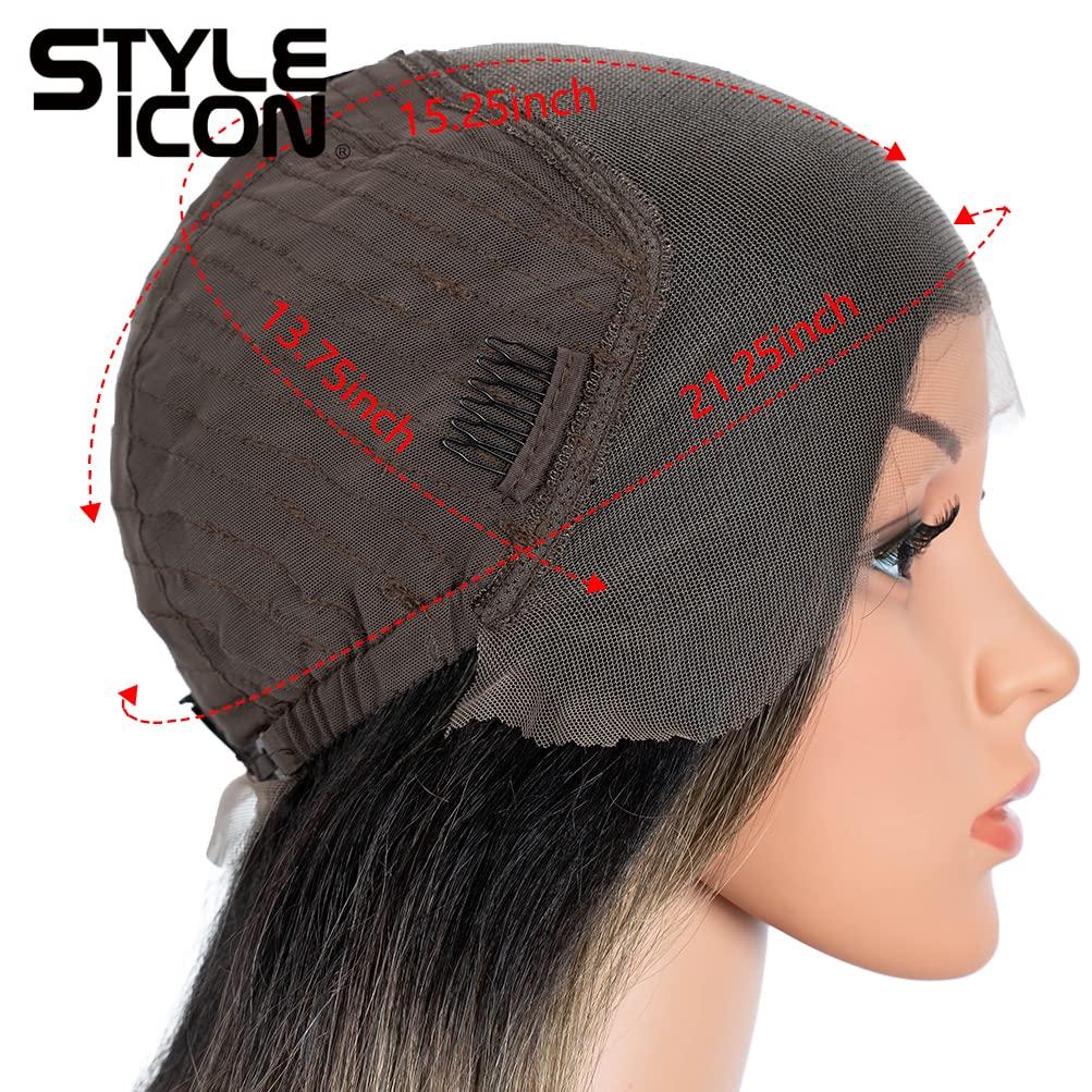 Style Icon Style Icon 36" Easy-360 Lace Wigs 13X6 Free Part Lace Frontal Wigs Super Long Body Wave Wavy Wig Synthetic Ombre Blonde Wig (36 Inches, SOP22613)