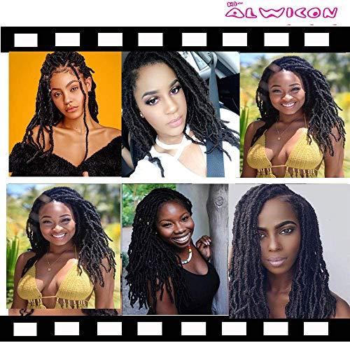Ailewei AILEWEI NATURL LOCK DREADLOCKS Fashion Faux locs Natural Faux Locs Crochet Braid 100% Premium Fiber Synthetic Hair African Roots Hair Extensions, 4Packs/Lot (18”, 1B
