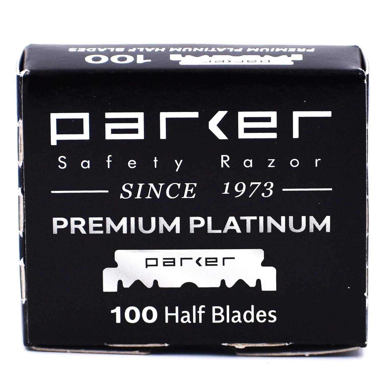 Parker Safety Razor Parker SR1 Mens Shave Set Pure Badger Brush, Shave Stand, Razor & 100 Blades