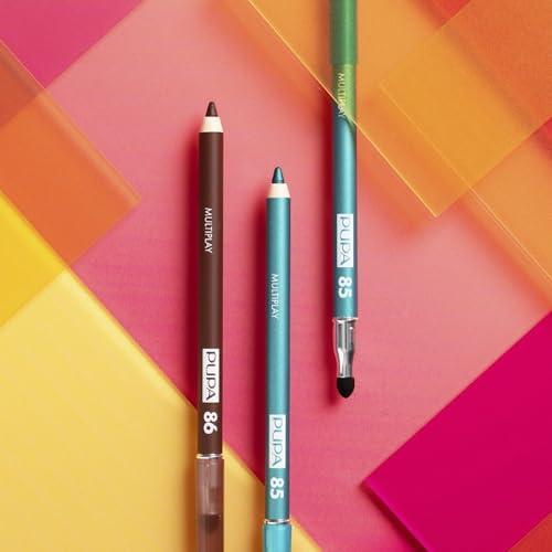 Pupa Pupa Milano Multiplay Eye Pencil - Creamy, Blendable Eyeliner With Smudge Tip - Create Long Wearing, Glamorous Intensity - Smooth And Lasting Color Liner For Waterline Or Lid - 17 Elm Green - 0.04 Oz