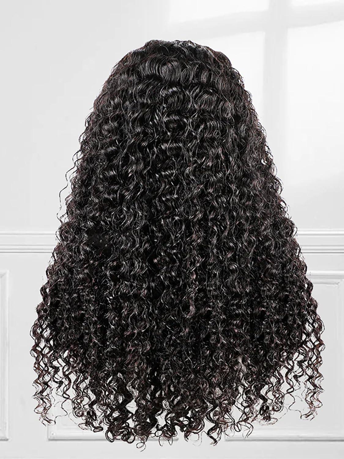 ISEE ISEE Hair Wear And Go Glueless Wig Human Hair M Cap 9x6 Water Wave Wig Pre Cut HD Lace 180% Density Deep Curly Lace Front Wig Human Hair Pre Plucked For Beginners 3 Second To Wear Glueless Wig 24 Inch