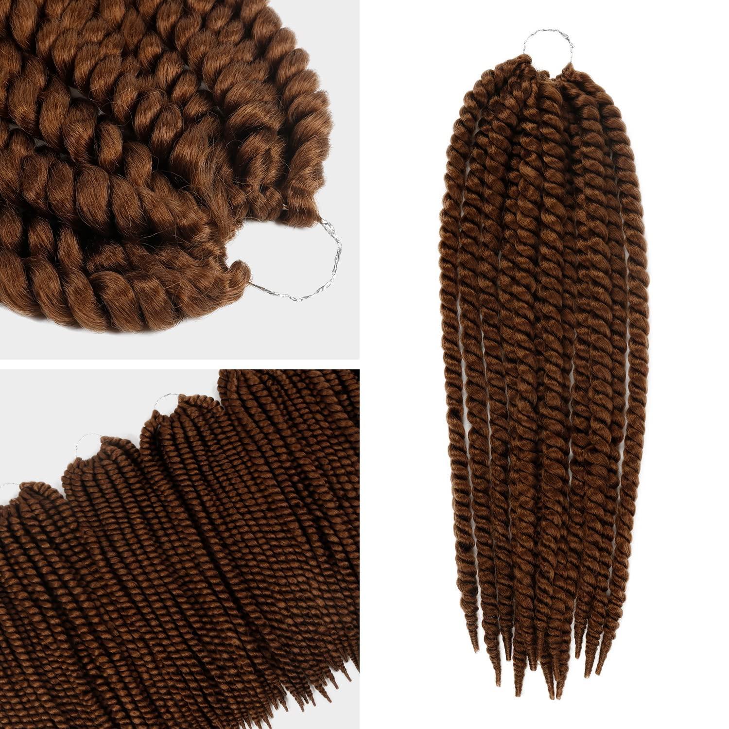 AU-THEN-TIC 24 Inch 2 Packs AU-THEN-TIC Double Jumbo Senegalese Twist Crochet Braid Hair Havana Twist Crochet Hair Havana Mambo Twist Crochet Braids Hair Extensions (24 Inch (Pack of 2), 30)