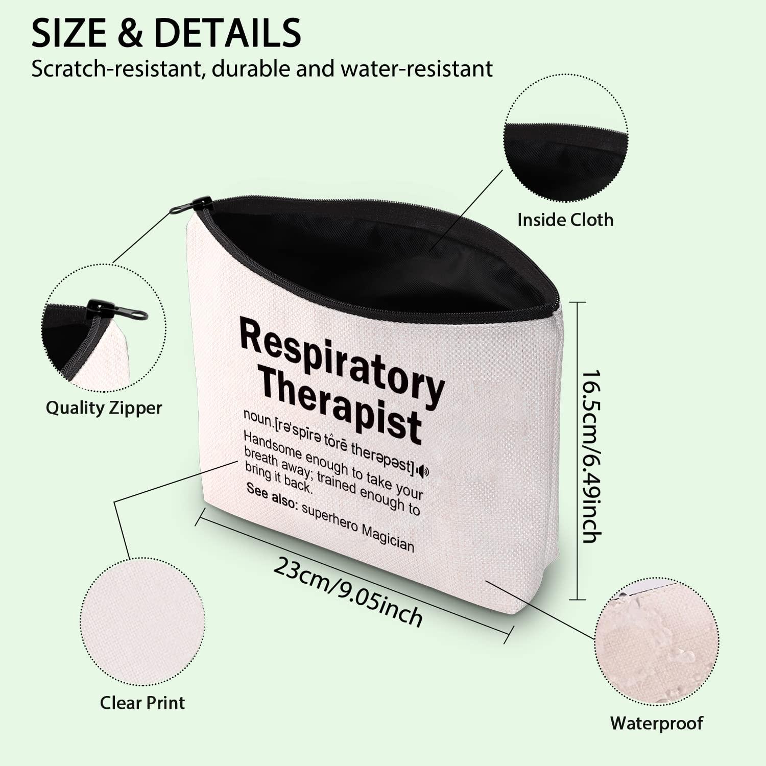 FOTAP FOTAP Respiratory Therapist Gifts Respiratory Therapist Makeup Bag RT Graduation Gifts Medical Staff Cosmetic Bag Therapy Care Week Gift (Respiratory-Therapist)