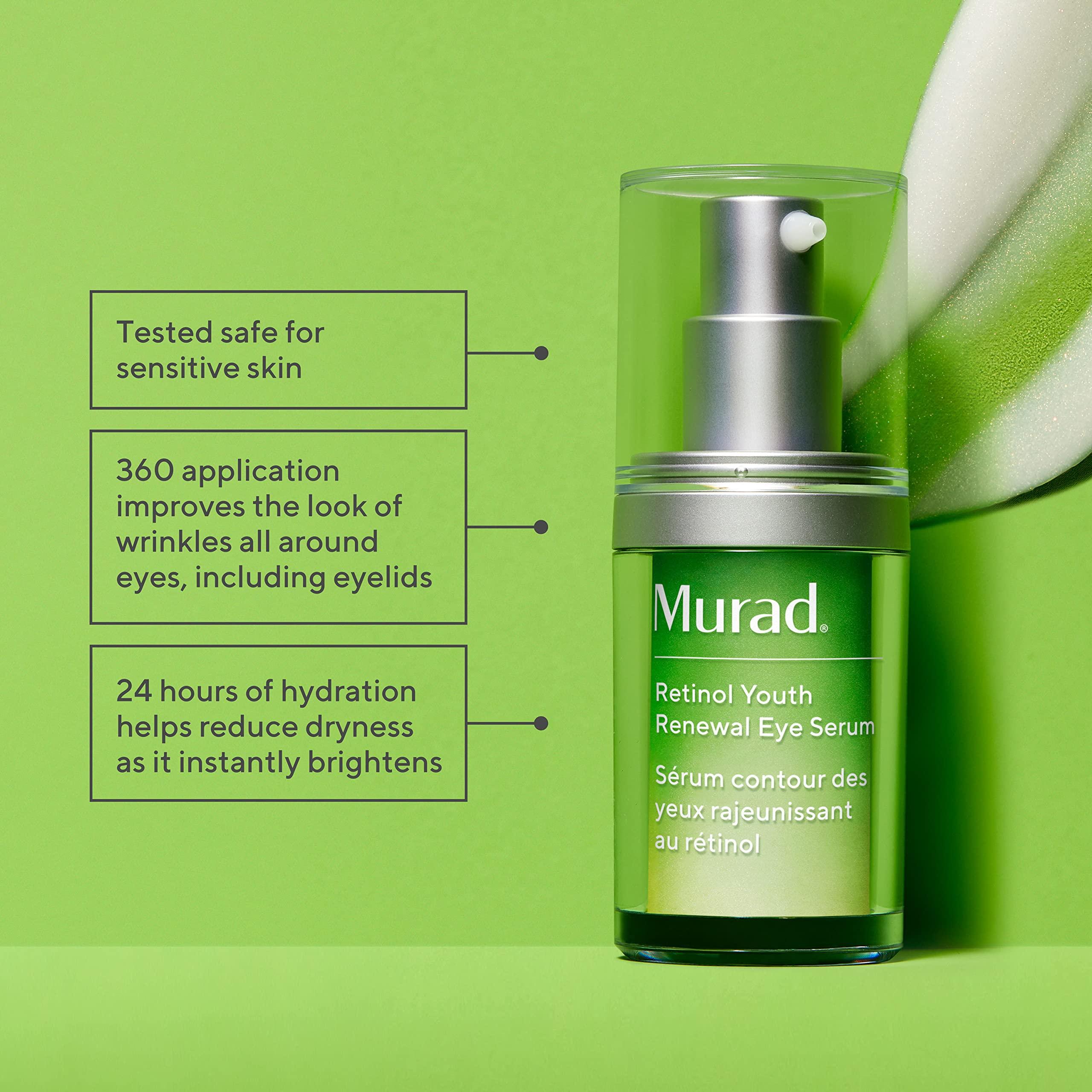Murad Murad Youth Renewal Retinol Trial Kit – 3-Piece Trial-Size Kit $102 Value - Anti-Aging Retinol Skincare Set - Retinol Serum for Face, Retinol Eye Serum, & Retinol Night Cream