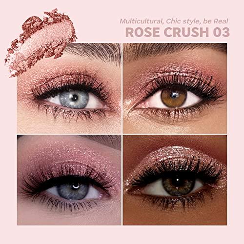 CHIC SHACK CHIC SHACK Glitter Eyeshadow Multifunction Roll-on Highlighter Stick Eye Shimmer Glitter Makeup for Highlighting (Rose Crush 03)