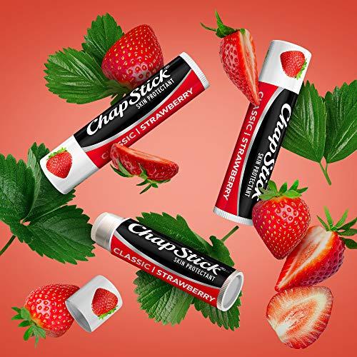 ChapStick ChapStick Classic Strawberry Lip Balm Tubes, Lip Care and Lip Moisturizer - 0.15 Oz each, 3 Count (Pack of 1)