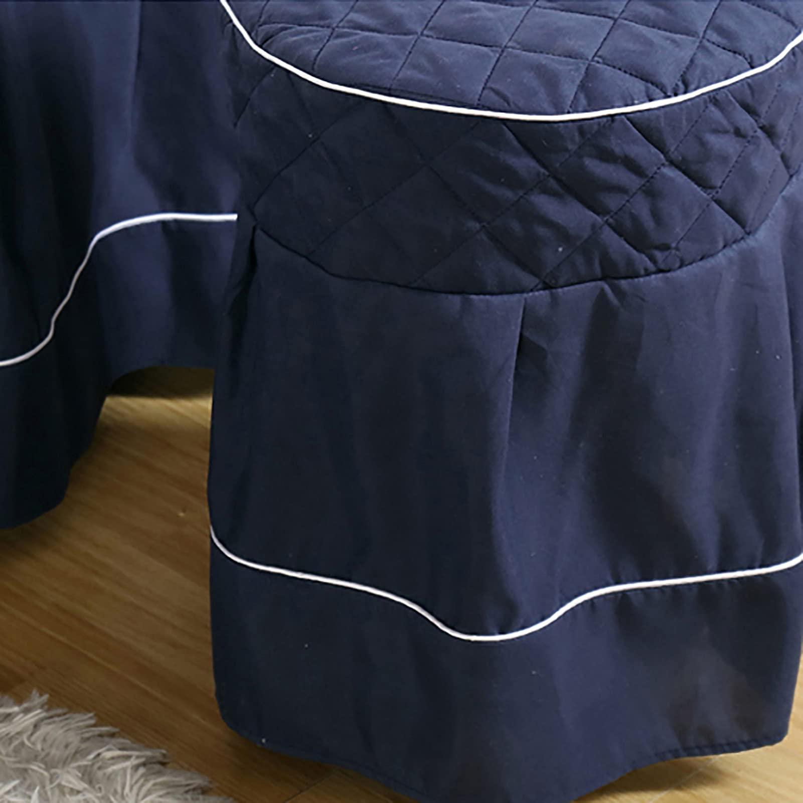 KKLT KKLT 4-Piece Massage Table Sheet Sets,Embroidery Beauty Bed Cover Soft Cotton Living Room Square Bed Cover for Physiotherapy Bed Special-Jade 70x190cm(28x75inch)