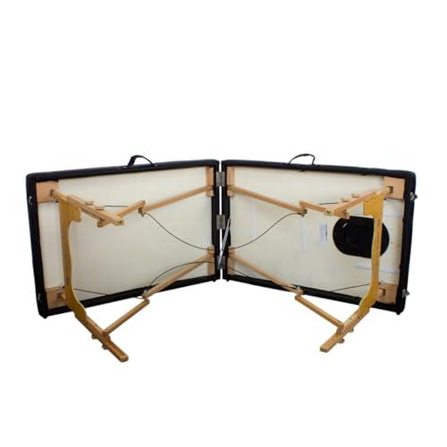 Mobiclinic Mobiclinic, Folding Massage Table, CM-01 Basic, Massage Table, Professional Massage Table, Portable, Wood, 2 Bodies, Spanish Brand, Adjustable, 180 x 60 cm, Black