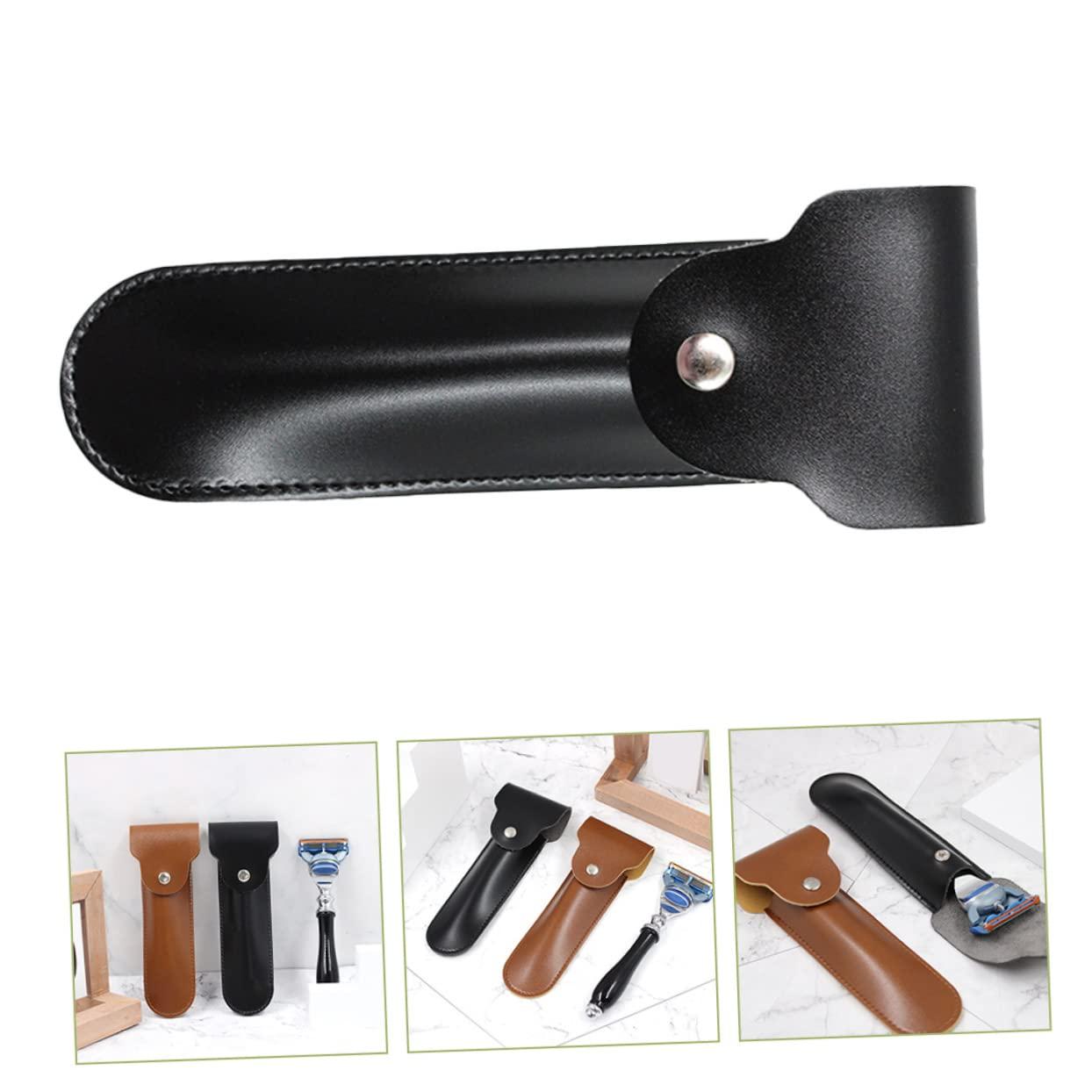 Beavorty Beavorty Leather Razor Case Dads Birthday Safety Razor Travel Cover Compact Elegant