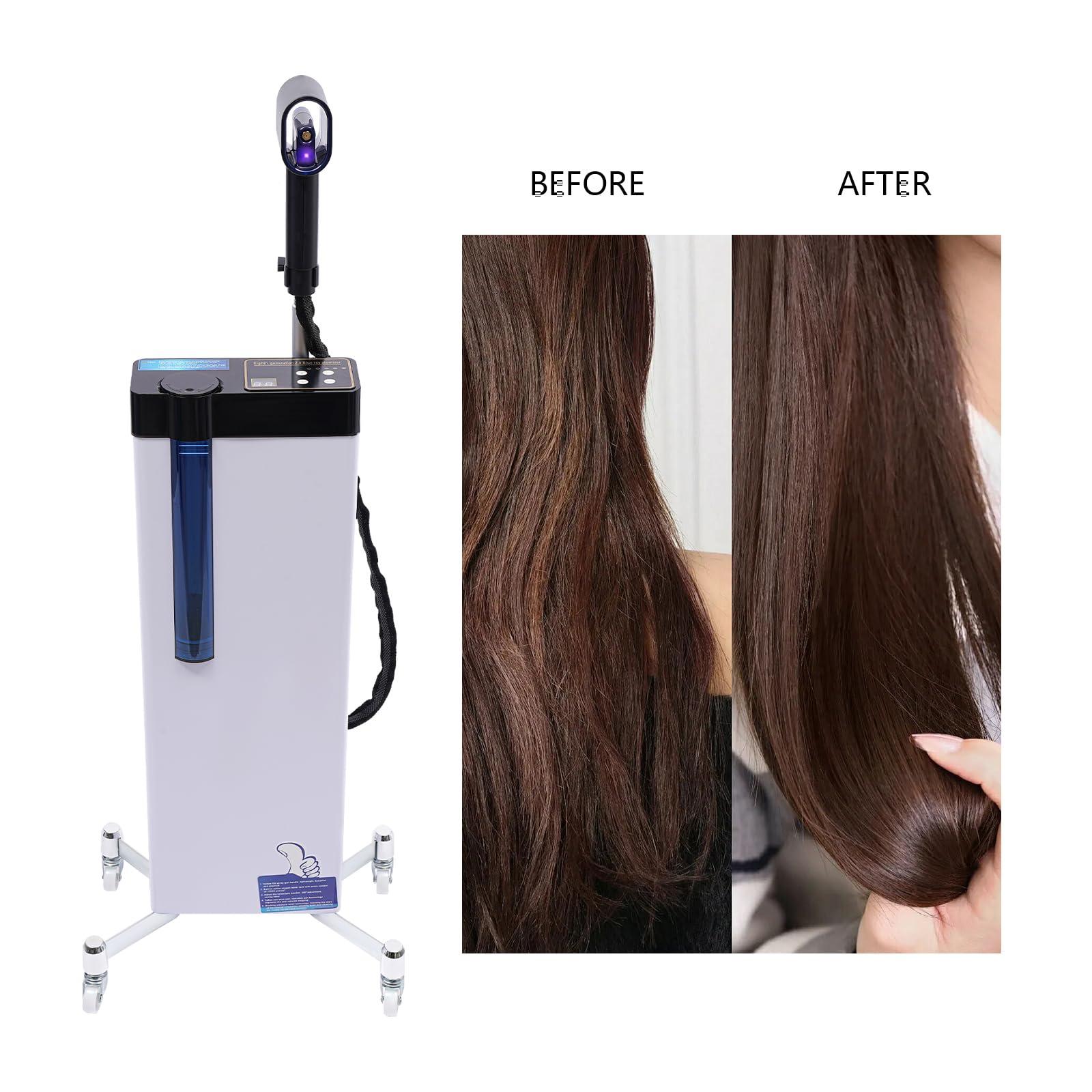 UIdili 3 In 1 Salon Nano Hair Steamer Vertical Multifunctional Hairdressing Nano Sprayer, Multi-speed Adjustable Hair Care Device with Control Panel, Portable Hair Steamer Cap for Deep Conditioning