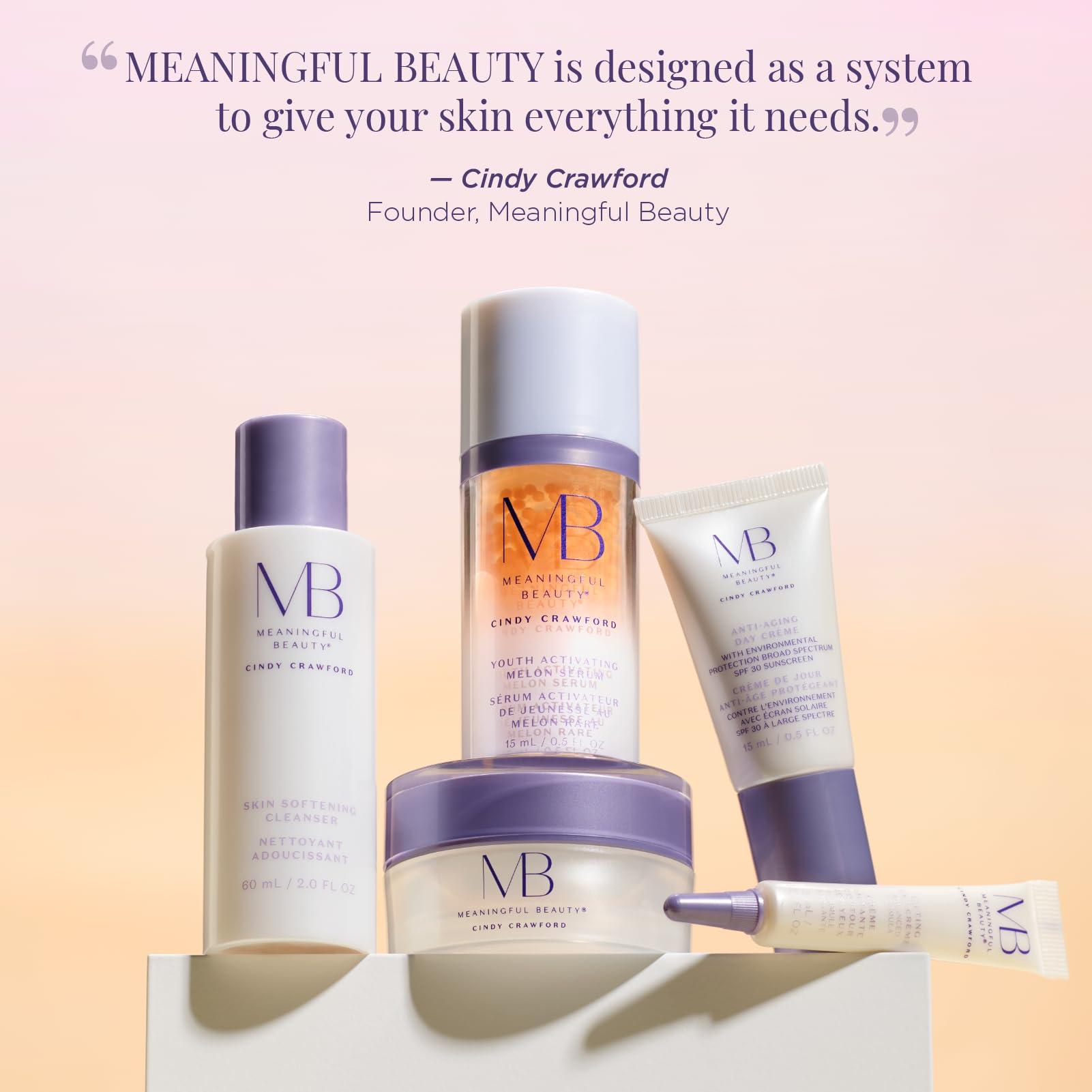 Meaningful Beauty Meaningful Beauty Anti-Aging Daily Skincare System with Youth Activating Melon Serum, 7-Piece Kit