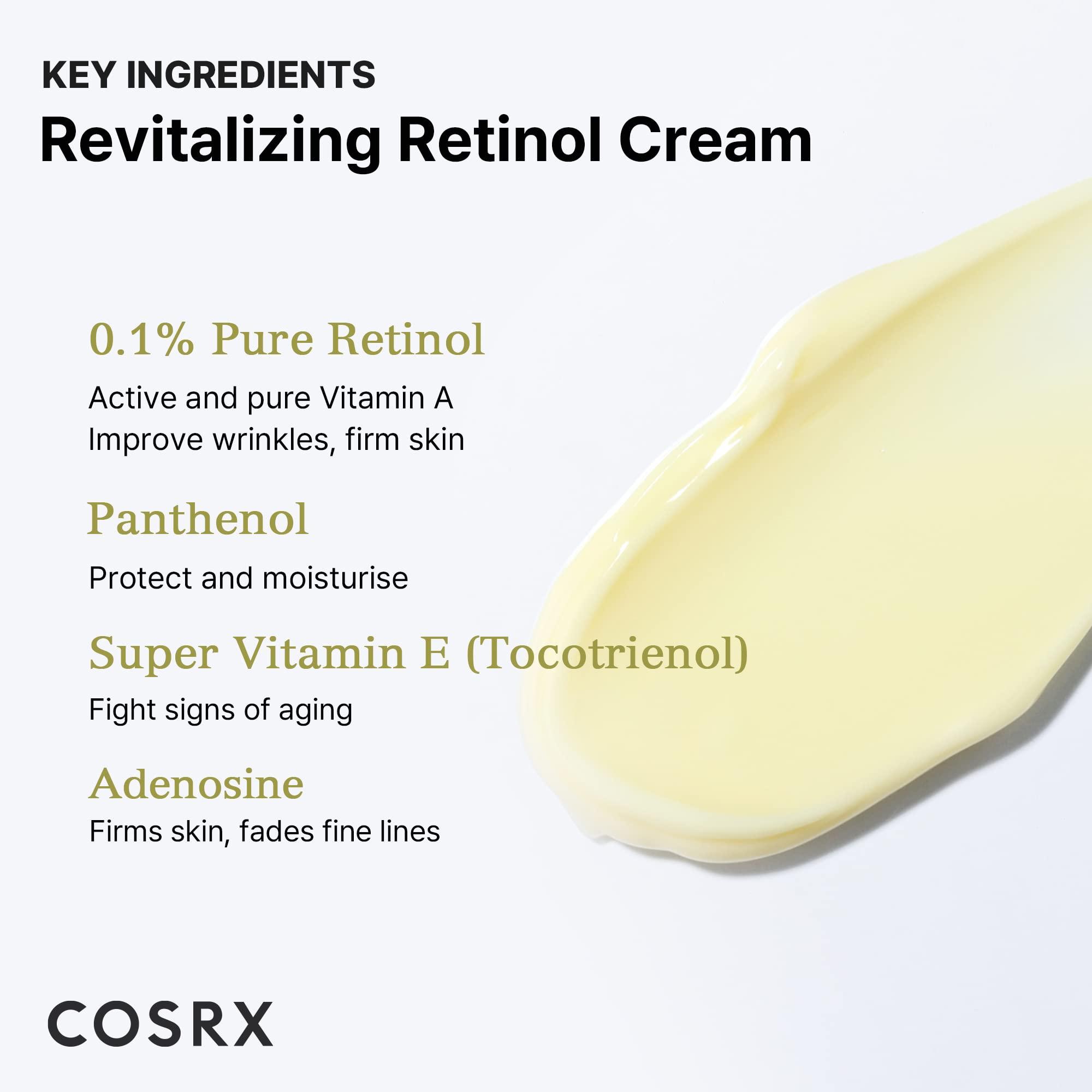 COSRX COSRX Skin Cycling Routine - Snail Mucin 96% Essence + Retinol 0.1 Cream, Recovery Set for Face and Neck, Fine Lines Spot Treatment, Repair Cream for Face