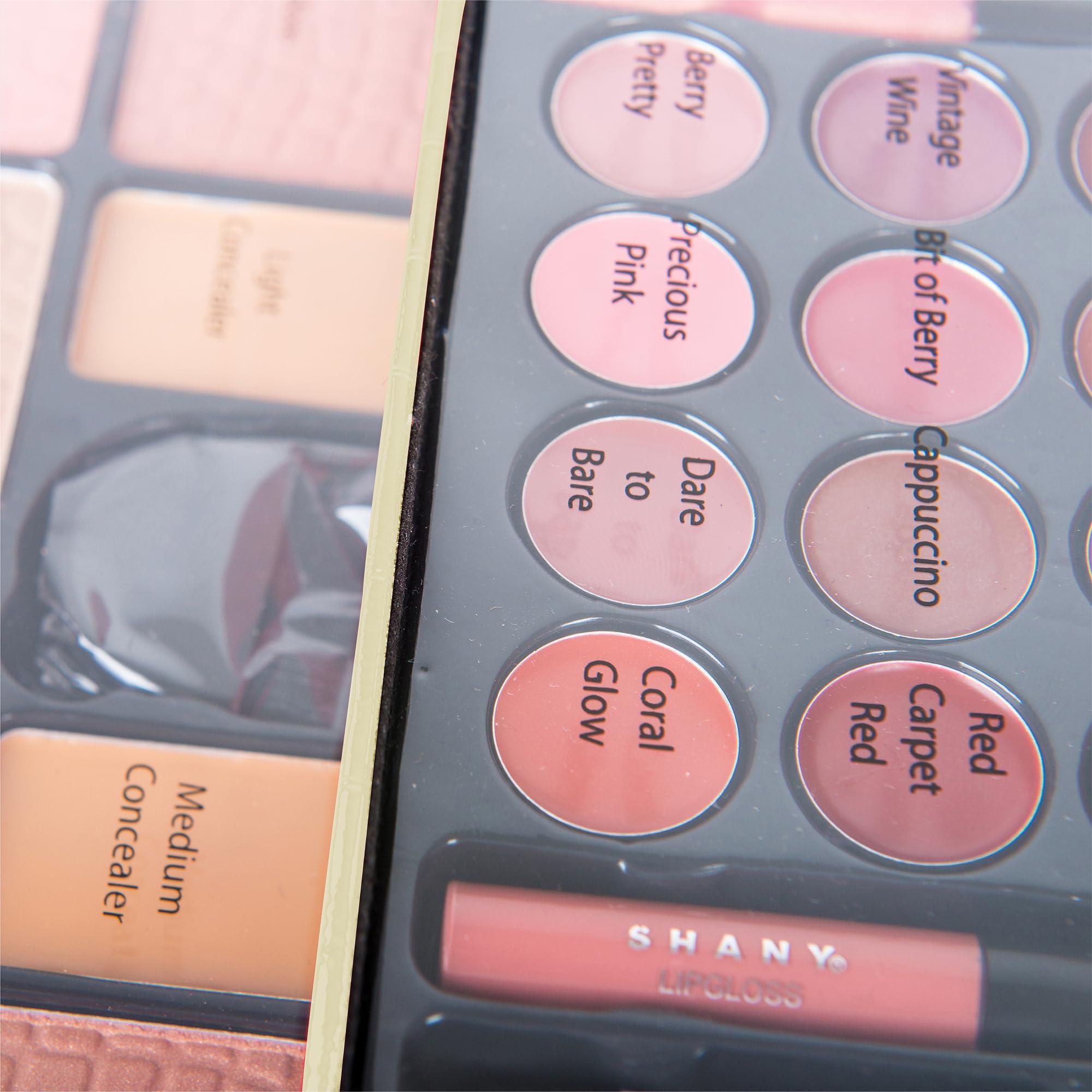 SHANY SHANY All In One Makeup Kit (Eyeshadow, Blushes, Face Powder, Lipstick, Eye liners, Makeup Pencils and Makeup Mirror - Makeup Set With Reusable Makeup Storage Box - White