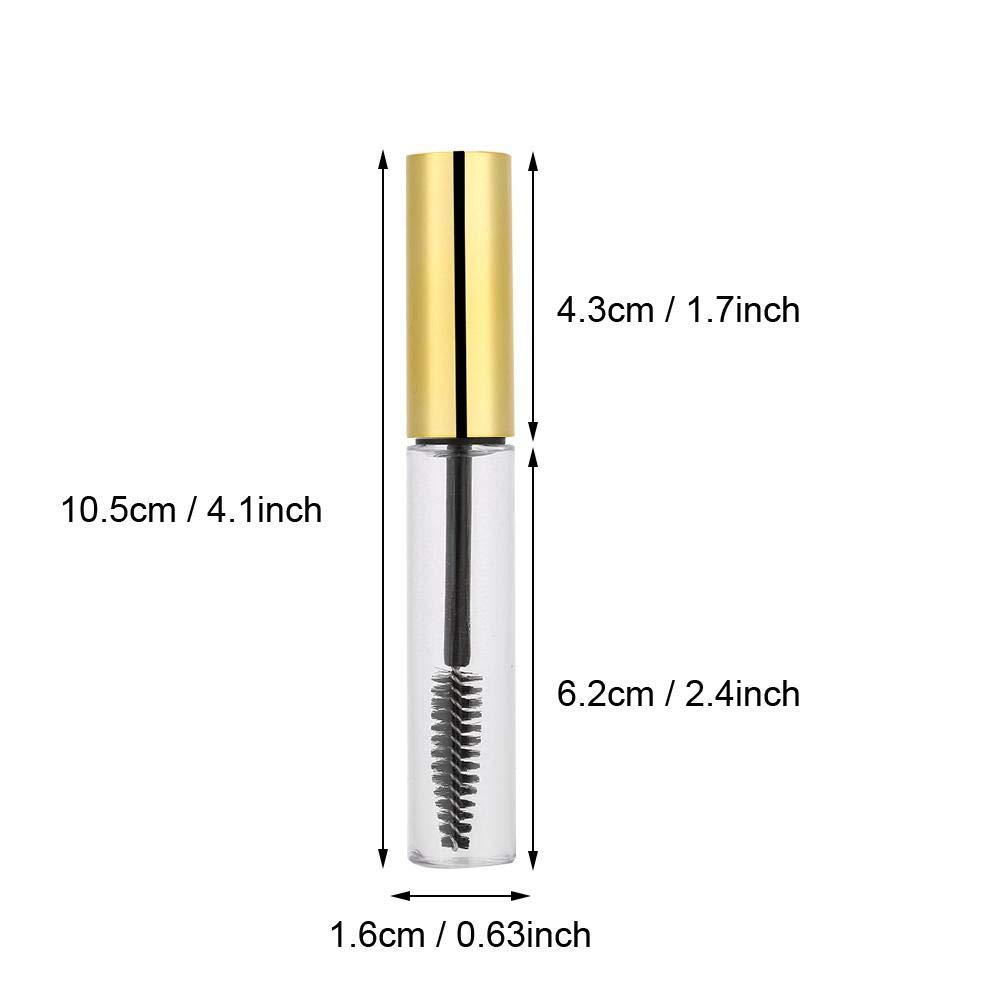 TMISHION TMISHION 5 Colors 10ml Empty Mascara Tube with Eyelash Wand, Portable Refillable DIY Container Mascara Brush for Home and Travel