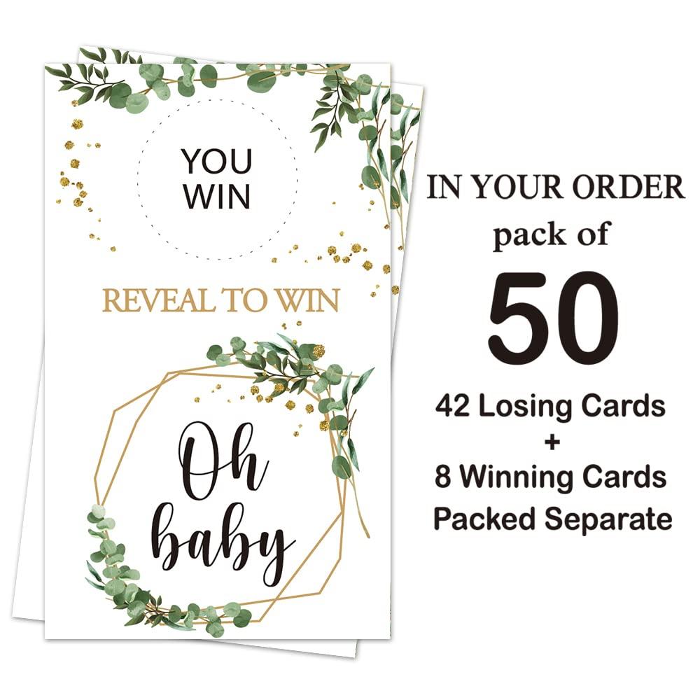 Haizct Haizct 50 Pack Blank Gift Certificate Scratch Off Cards for Small Business, Spa Beauty Makeup Hair Salon, Bridal Shower, Baby Shower, Country Wedding, Wedding Shower Ideas (Plants Flowers)